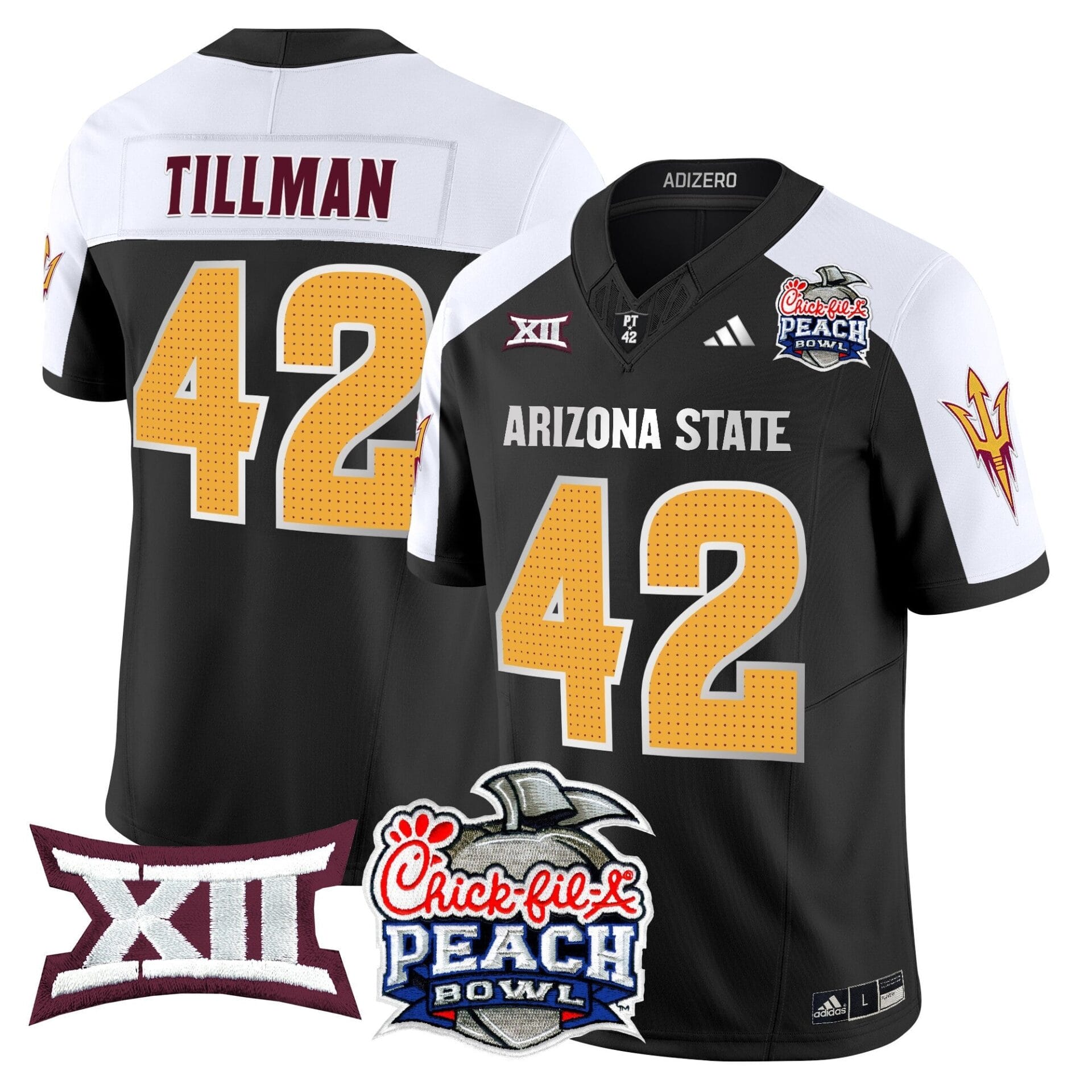 Arizona State Sun Devils 2025 Peach Bowl Vapor Limited Jersey - All Stitched - Image 22