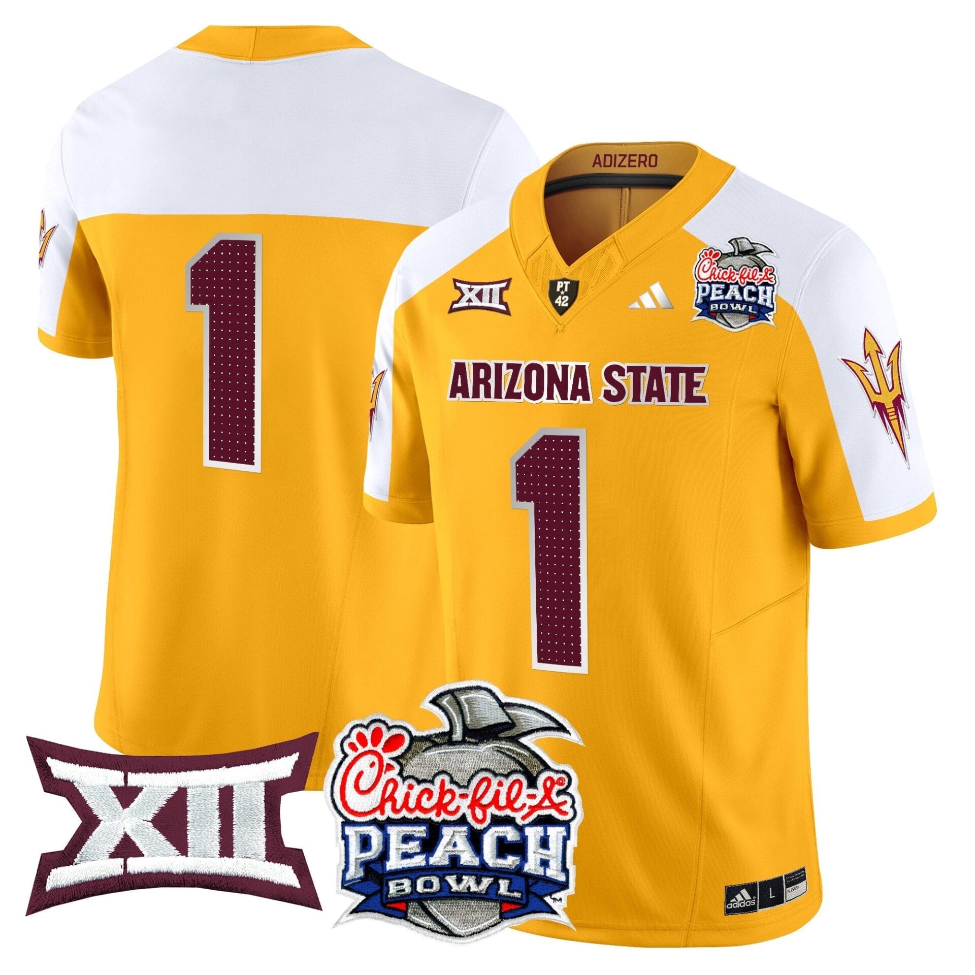 Arizona State Sun Devils 2025 Peach Bowl Vapor Limited Jersey - All Stitched - Image 16