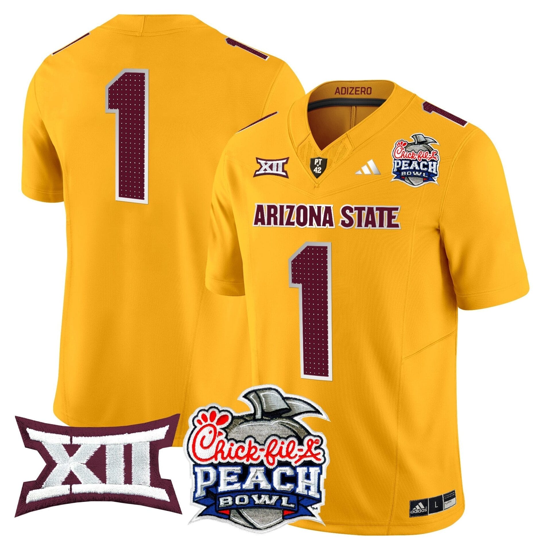 Arizona State Sun Devils 2025 Peach Bowl Vapor Limited Jersey - All Stitched - Image 8