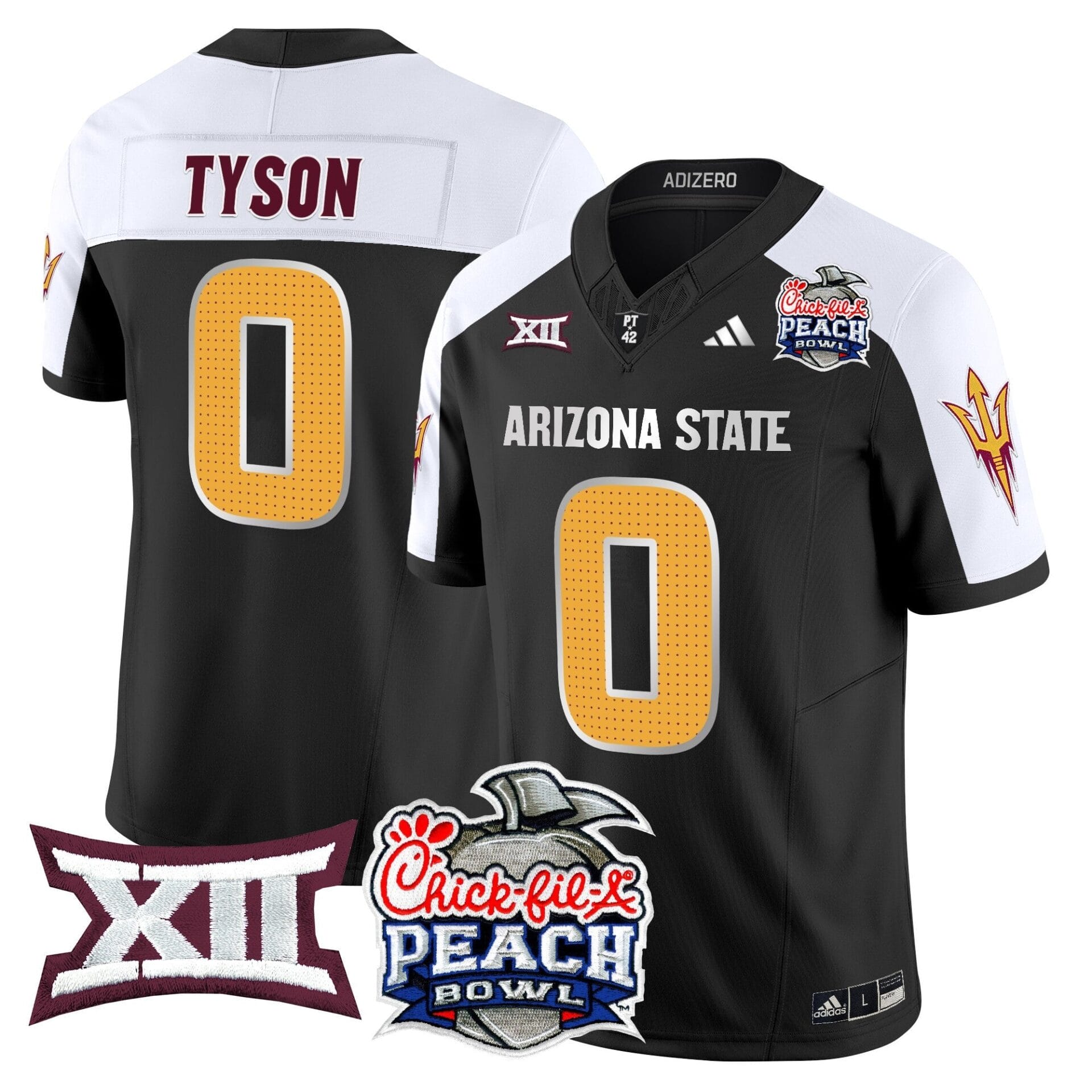 Arizona State Sun Devils 2025 Peach Bowl Vapor Limited Jersey - All Stitched - Image 19
