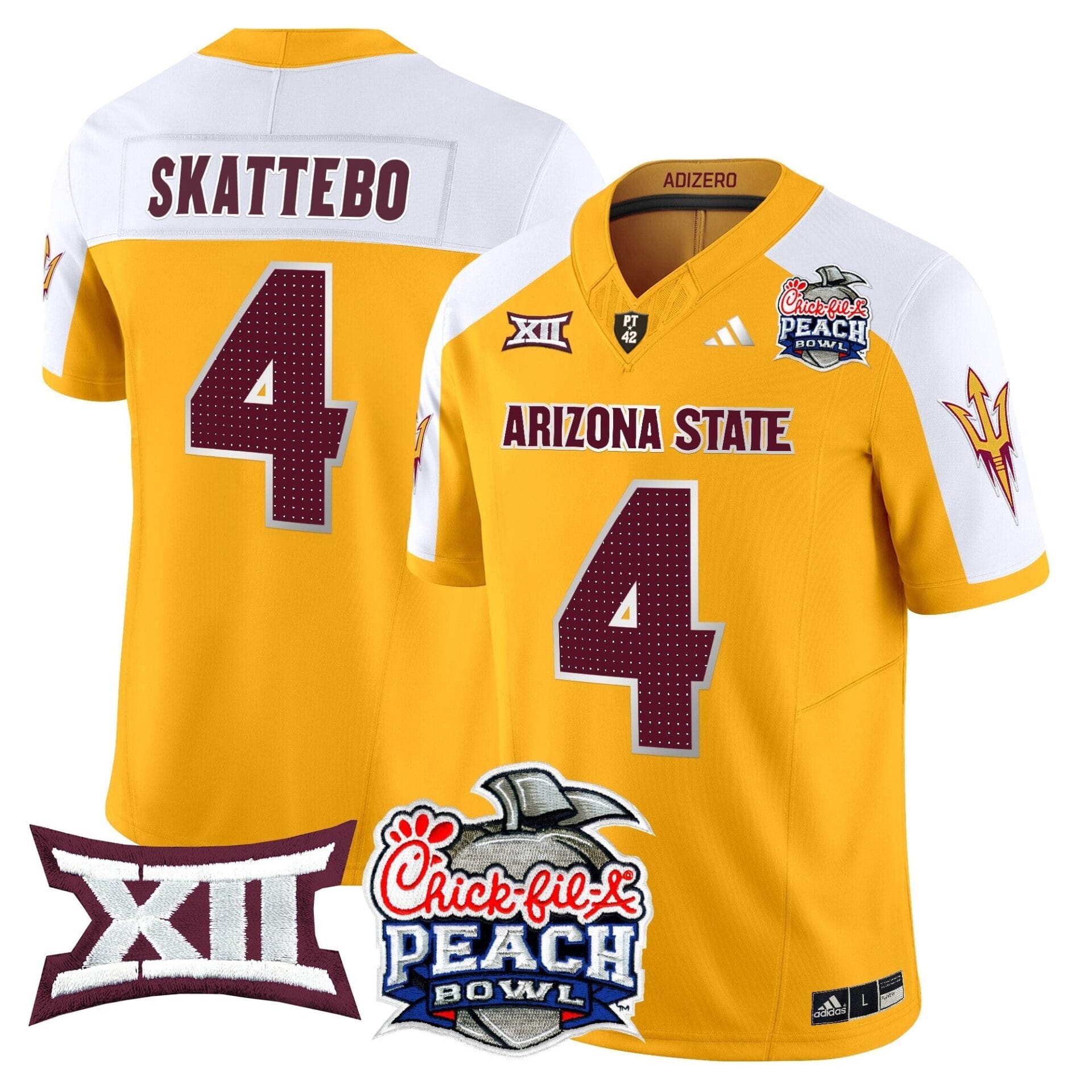 Arizona State Sun Devils 2025 Peach Bowl Vapor Limited Jersey - All Stitched - Image 10