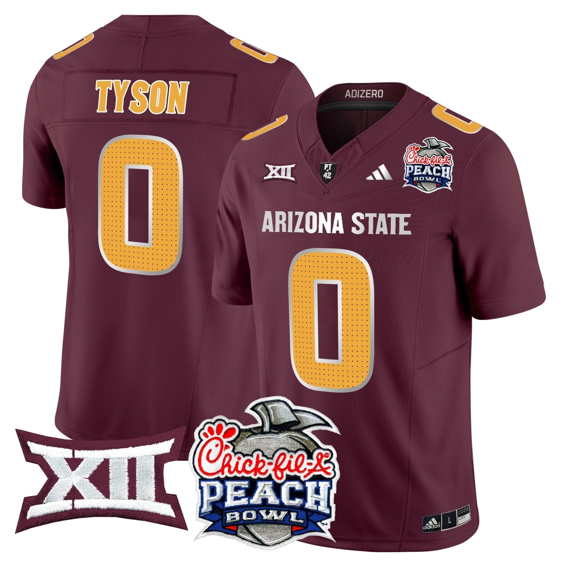Arizona State Sun Devils 2025 Peach Bowl Vapor Limited Jersey - All Stitched - Image 35