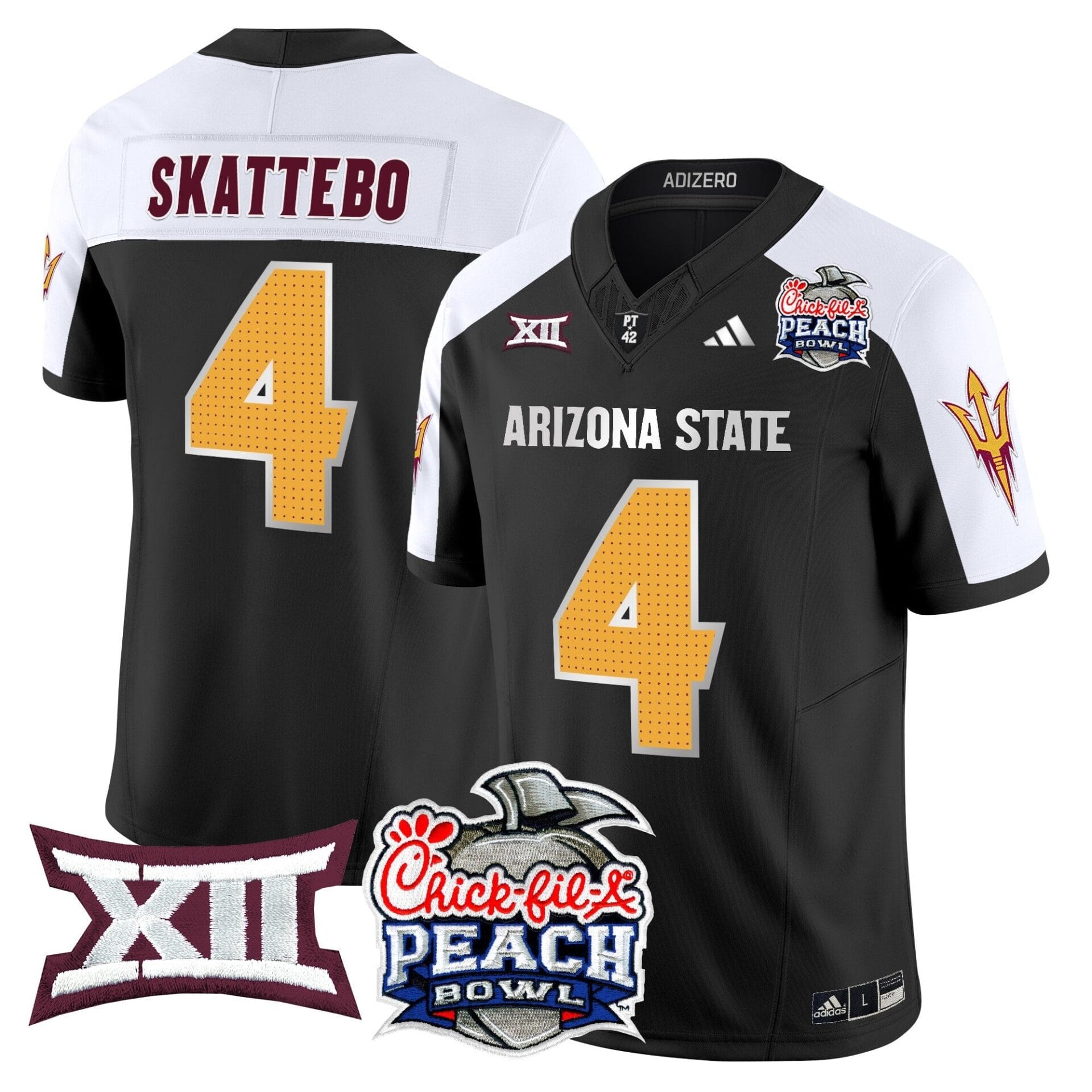 Arizona State Sun Devils 2025 Peach Bowl Vapor Limited Jersey - All Stitched - Image 18