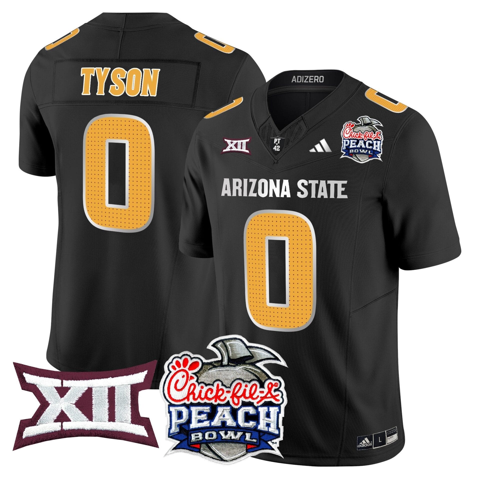 Arizona State Sun Devils 2025 Peach Bowl Vapor Limited Jersey - All Stitched - Image 43