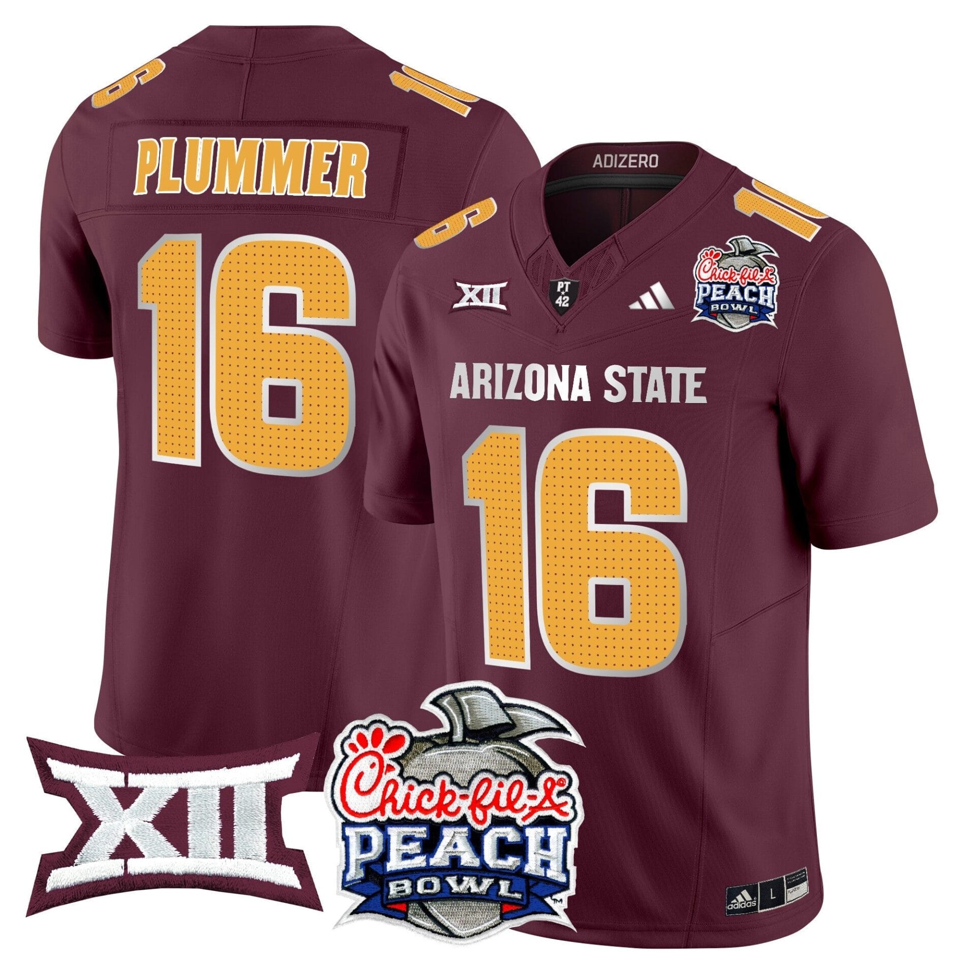 Arizona State Sun Devils 2025 Peach Bowl Vapor Limited Jersey - All Stitched - Image 36