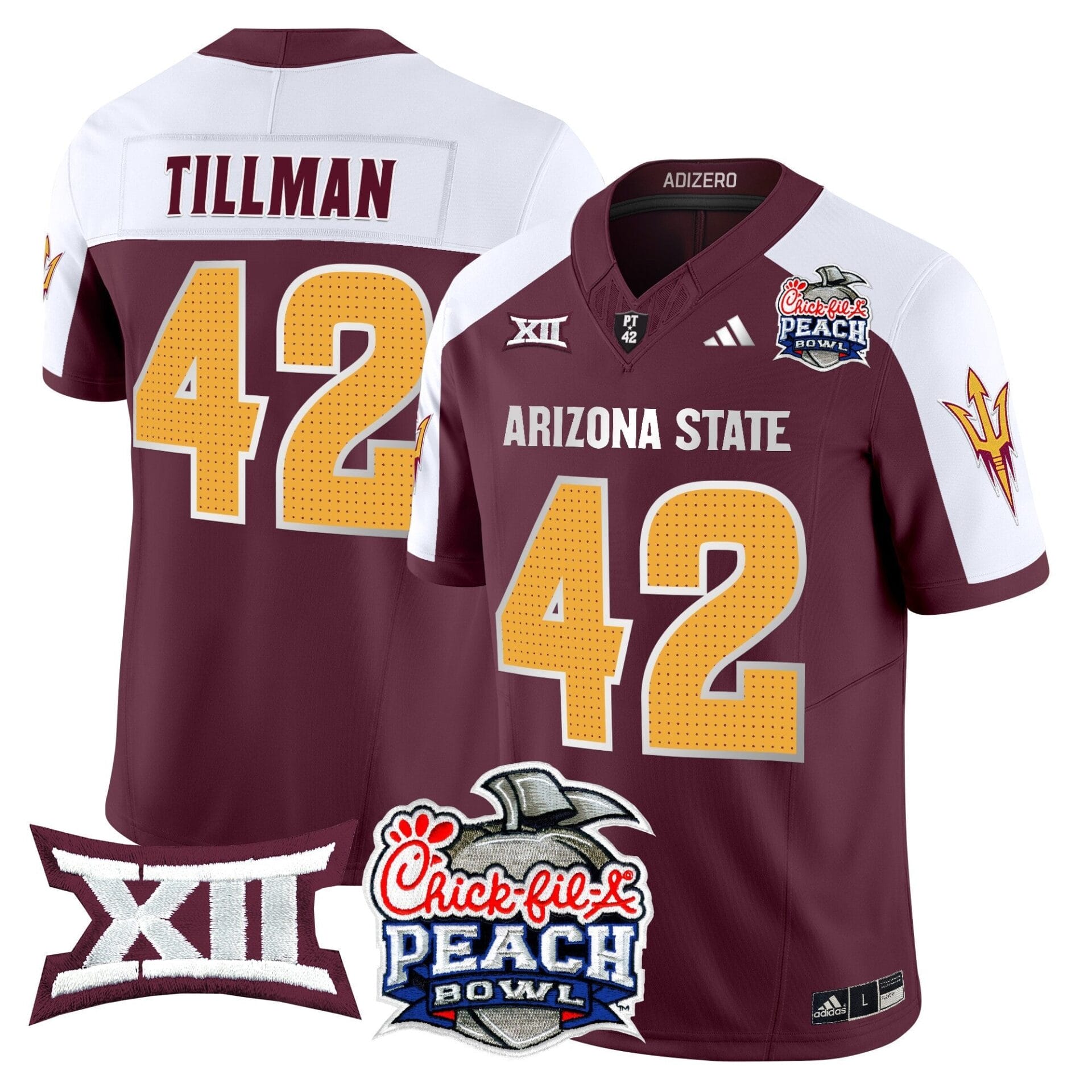 Arizona State Sun Devils 2025 Peach Bowl Vapor Limited Jersey - All Stitched - Image 30