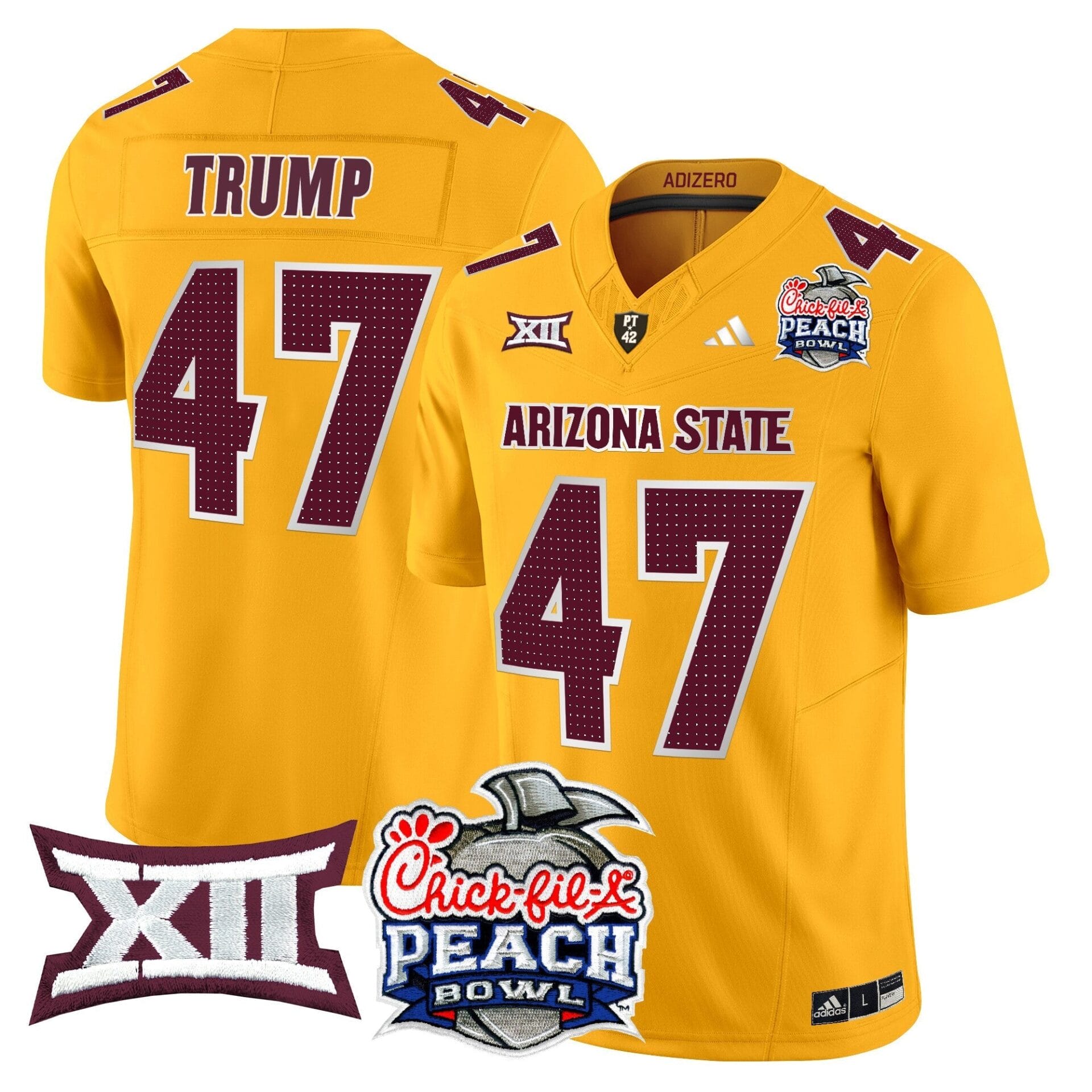 Arizona State Sun Devils 2025 Peach Bowl Vapor Limited Jersey - All Stitched - Image 7