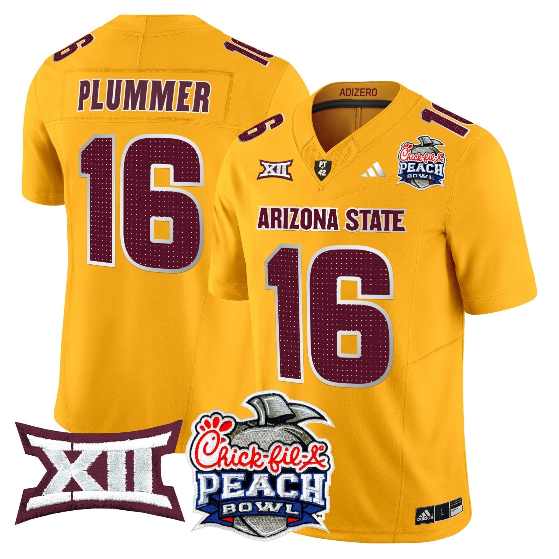 Arizona State Sun Devils 2025 Peach Bowl Vapor Limited Jersey - All Stitched - Image 4