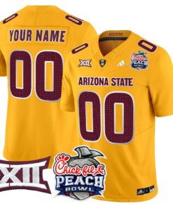 Arizona State Sun Devils 2025 Peach Bowl Vapor Limited Custom Jersey V2 - All Stitched