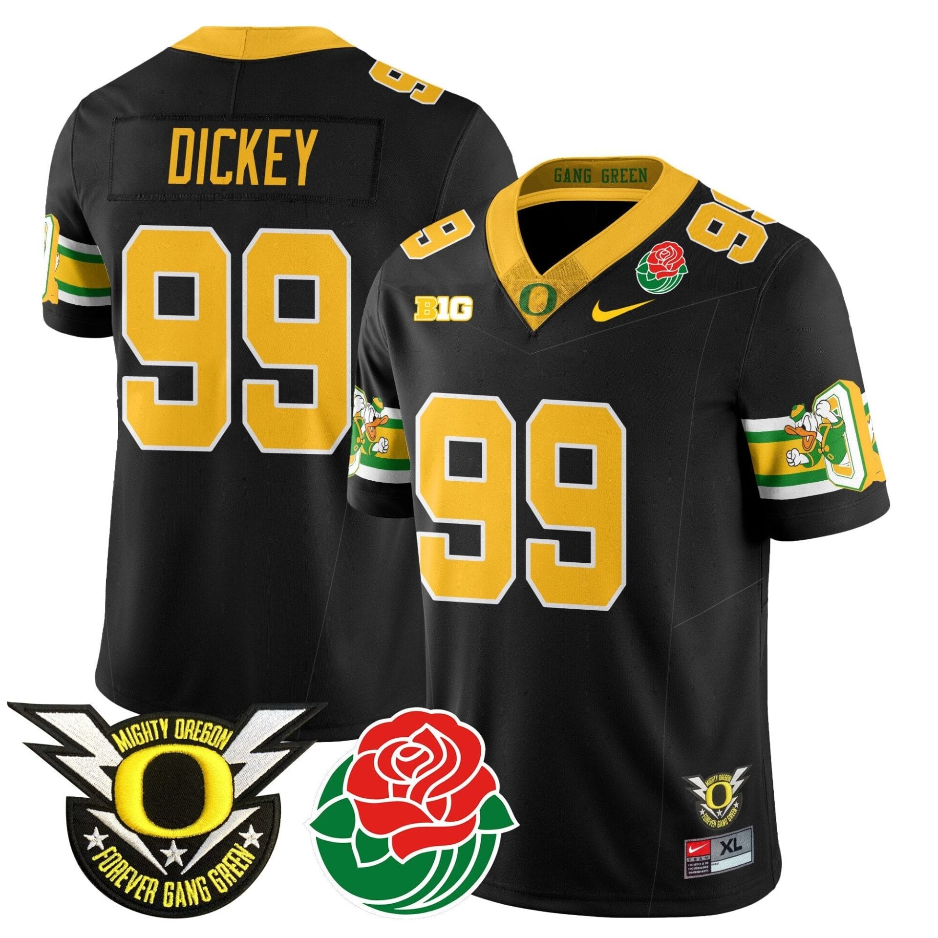 Oregon Ducks 2024 Rose Bowl Jersey - All Stitched - Image 7