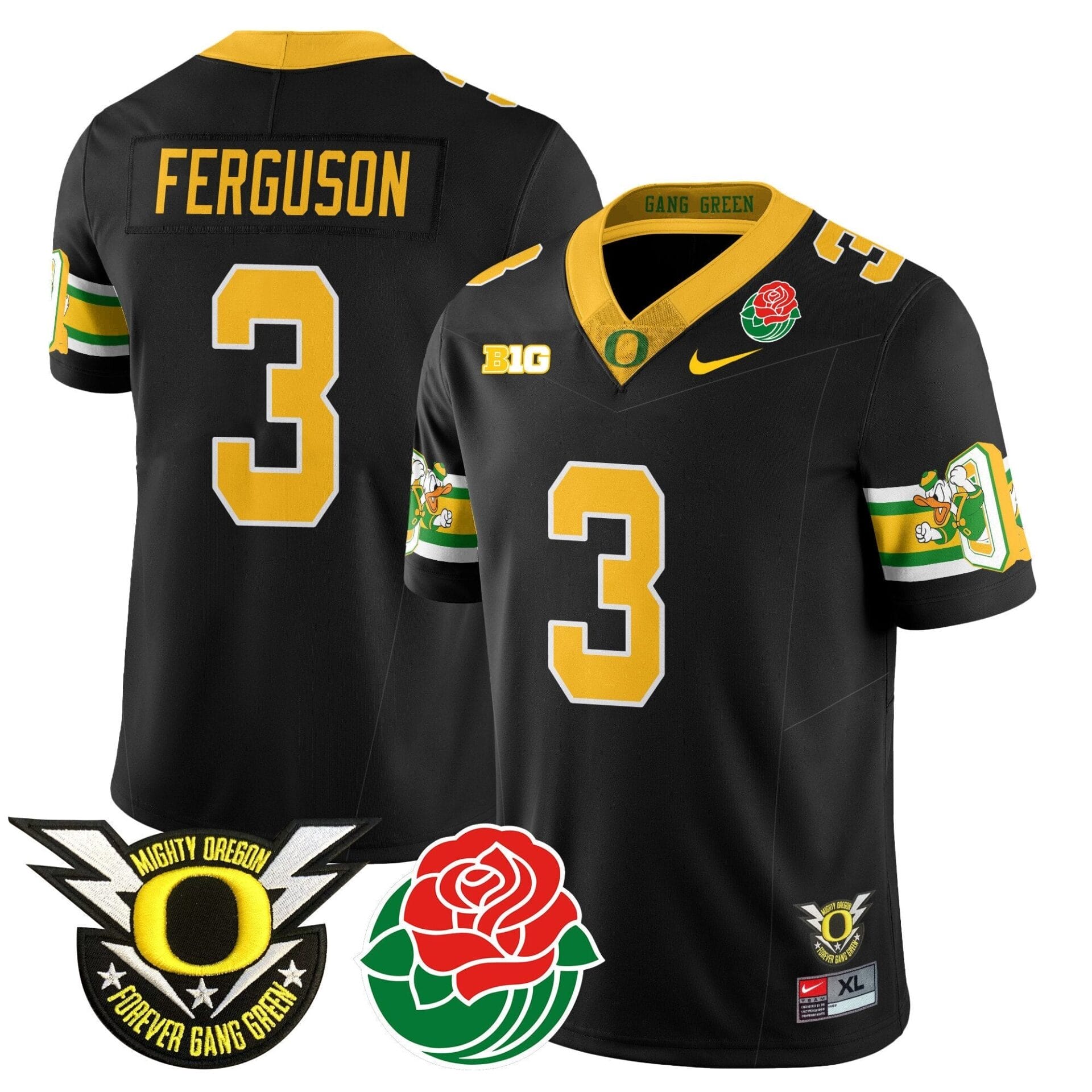 Oregon Ducks 2024 Rose Bowl Jersey - All Stitched - Image 5