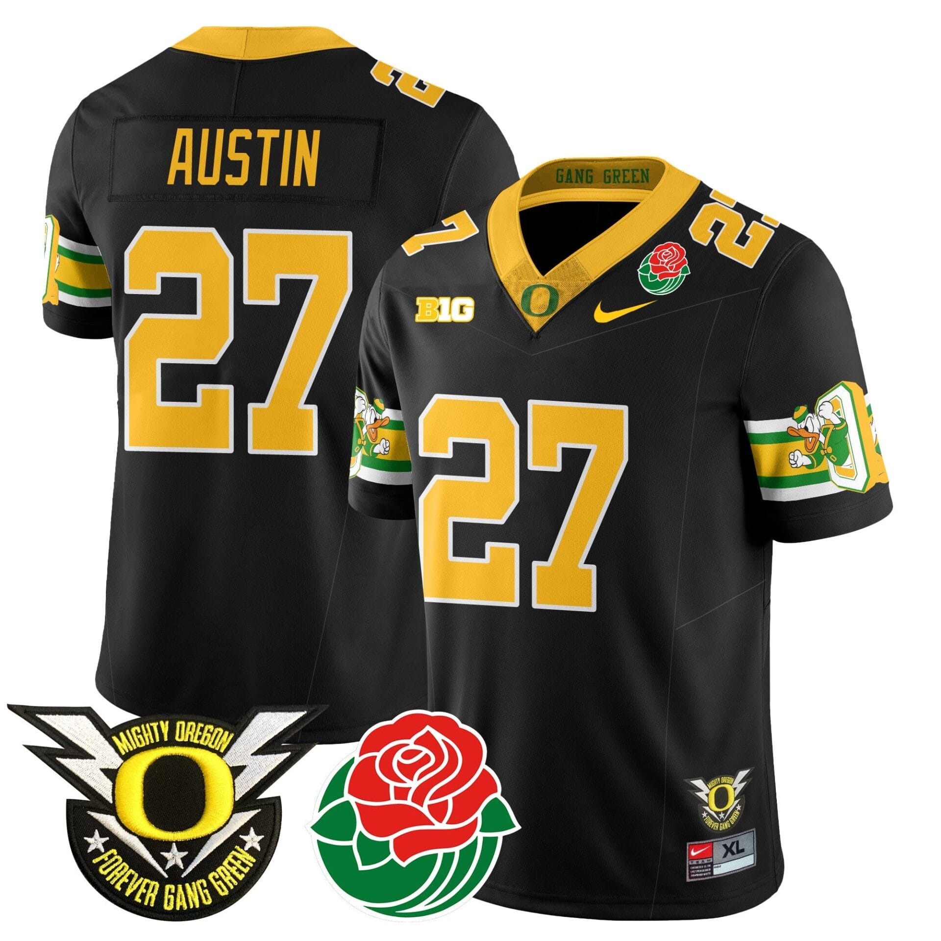 Oregon Ducks 2024 Rose Bowl Jersey - All Stitched - Image 6