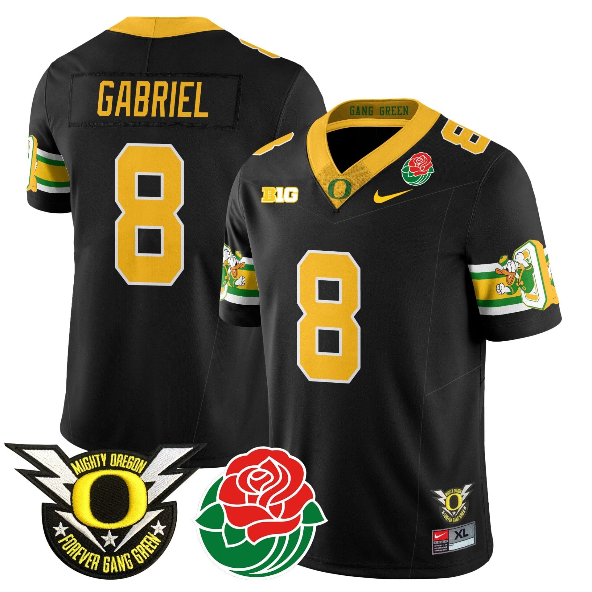 Oregon Ducks 2024 Rose Bowl Jersey - All Stitched - Image 2