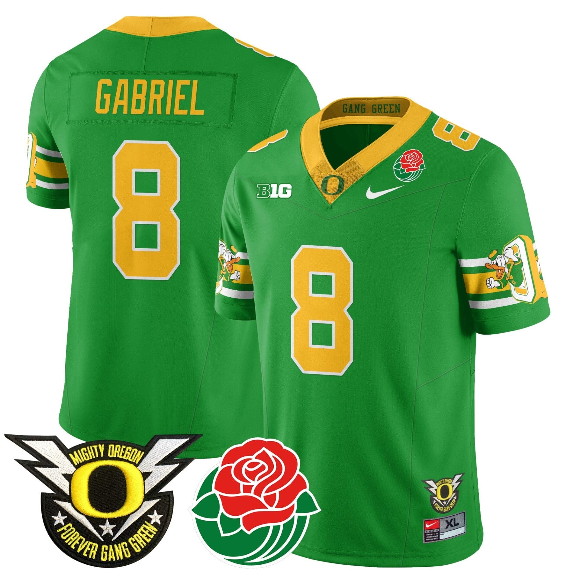 Oregon Ducks 2024 Rose Bowl Jersey - All Stitched - Image 10