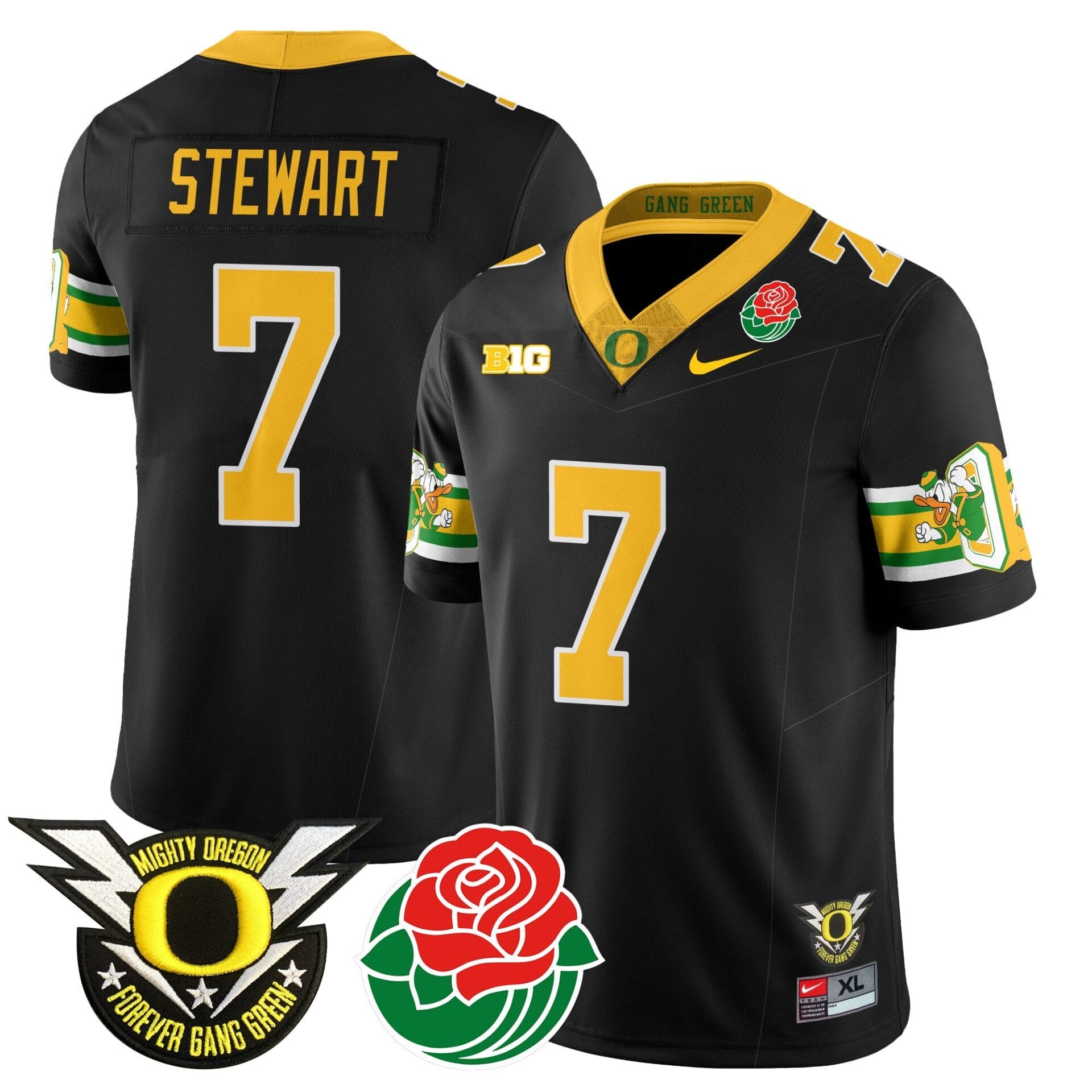 Oregon Ducks 2024 Rose Bowl Jersey - All Stitched - Image 3
