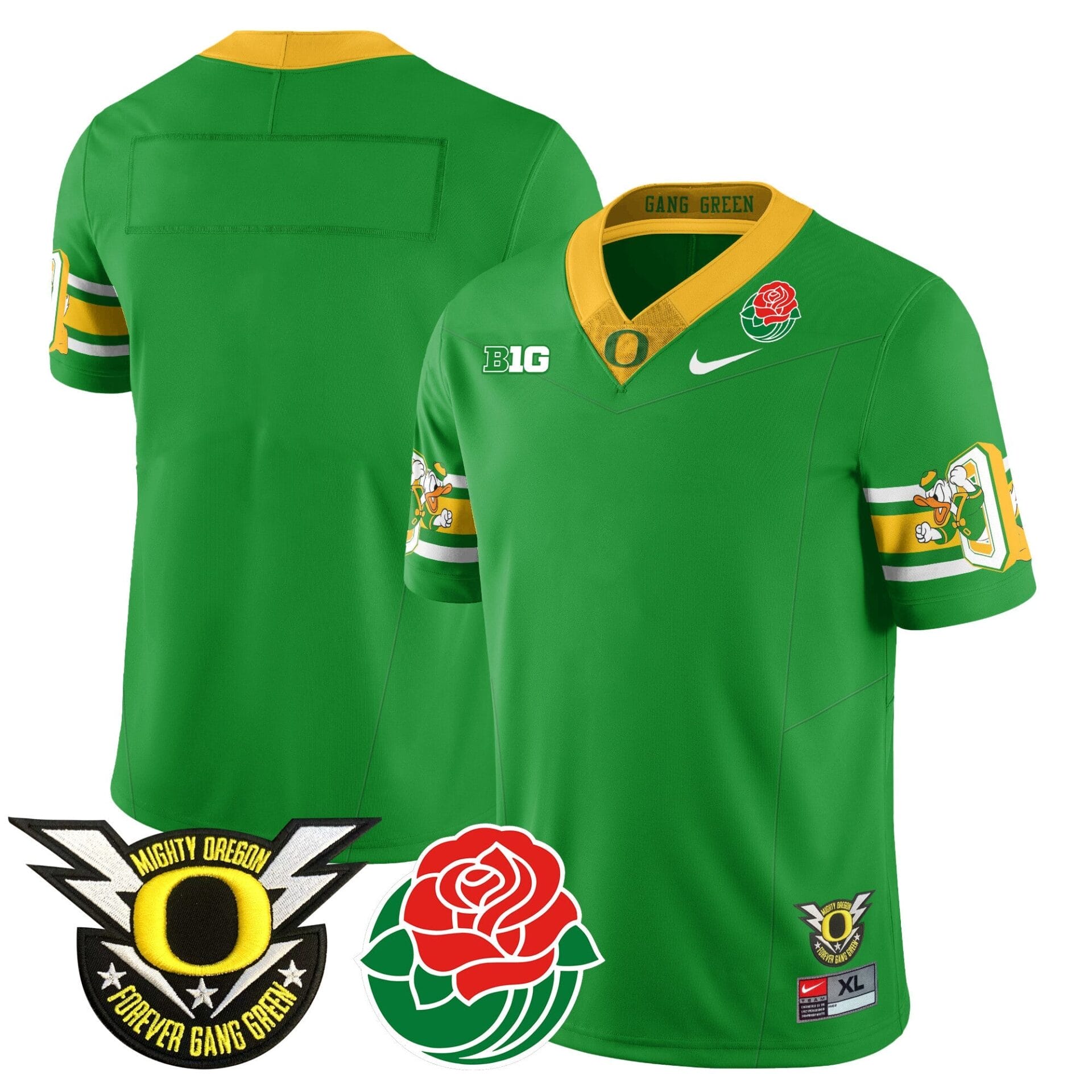 Oregon Ducks 2024 Rose Bowl Jersey - All Stitched - Image 16