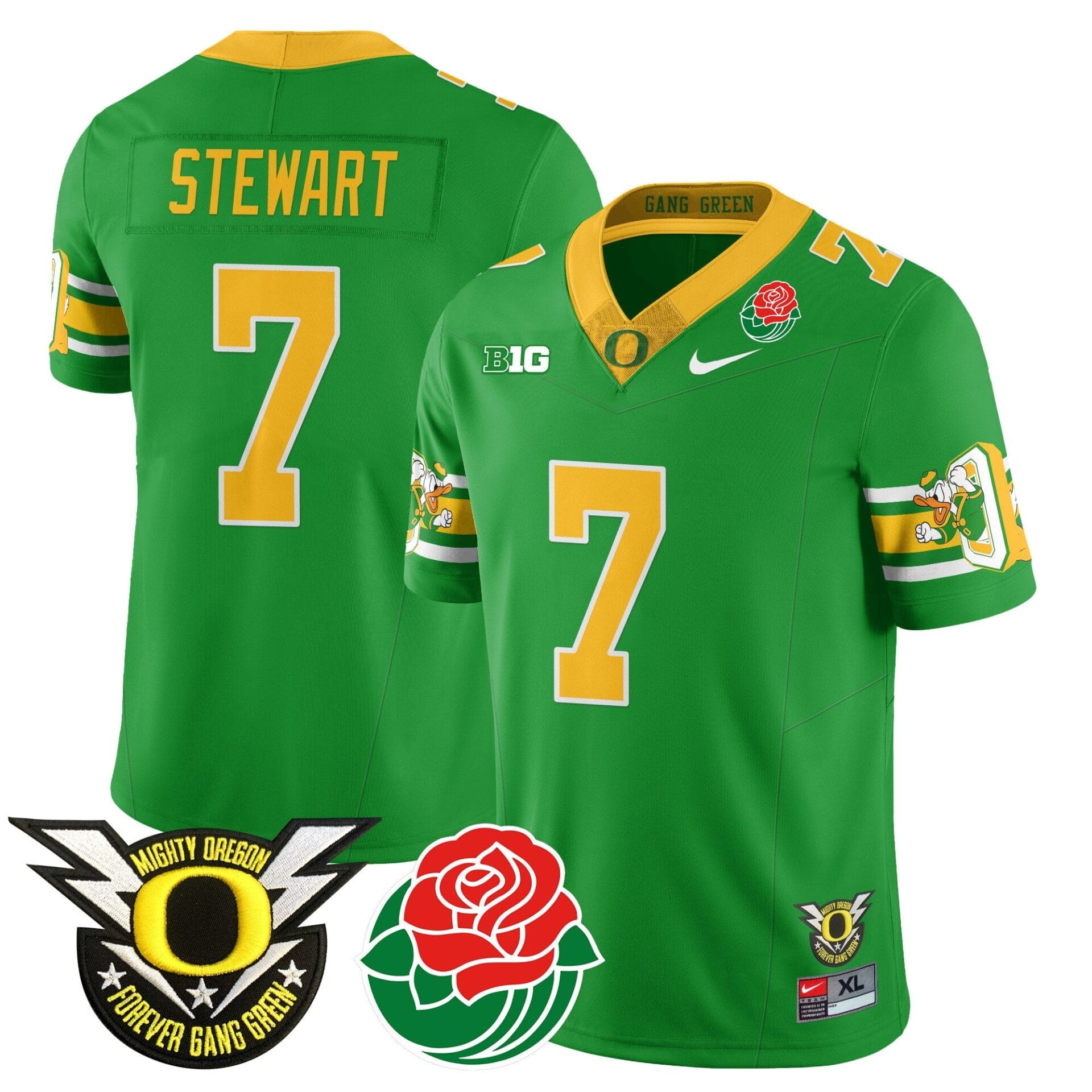 Oregon Ducks 2024 Rose Bowl Jersey - All Stitched - Image 11