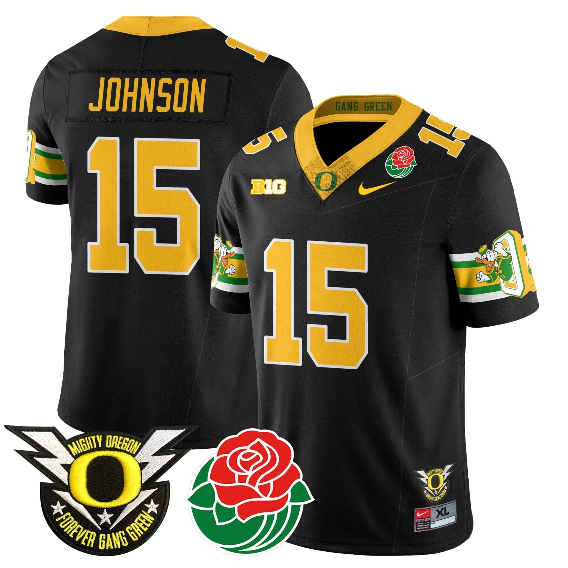 Oregon Ducks 2024 Rose Bowl Jersey - All Stitched - Image 4