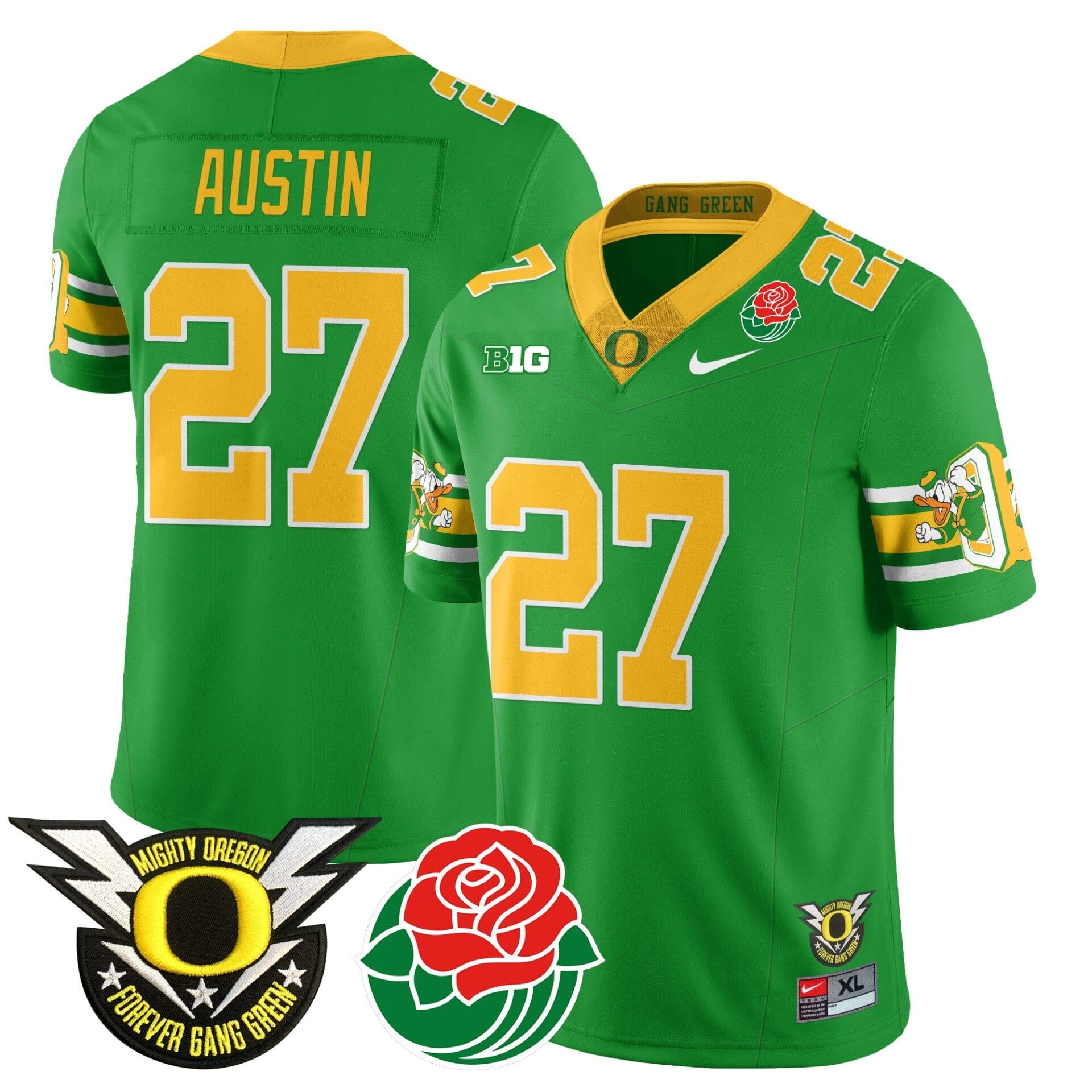Oregon Ducks 2024 Rose Bowl Jersey - All Stitched - Image 14