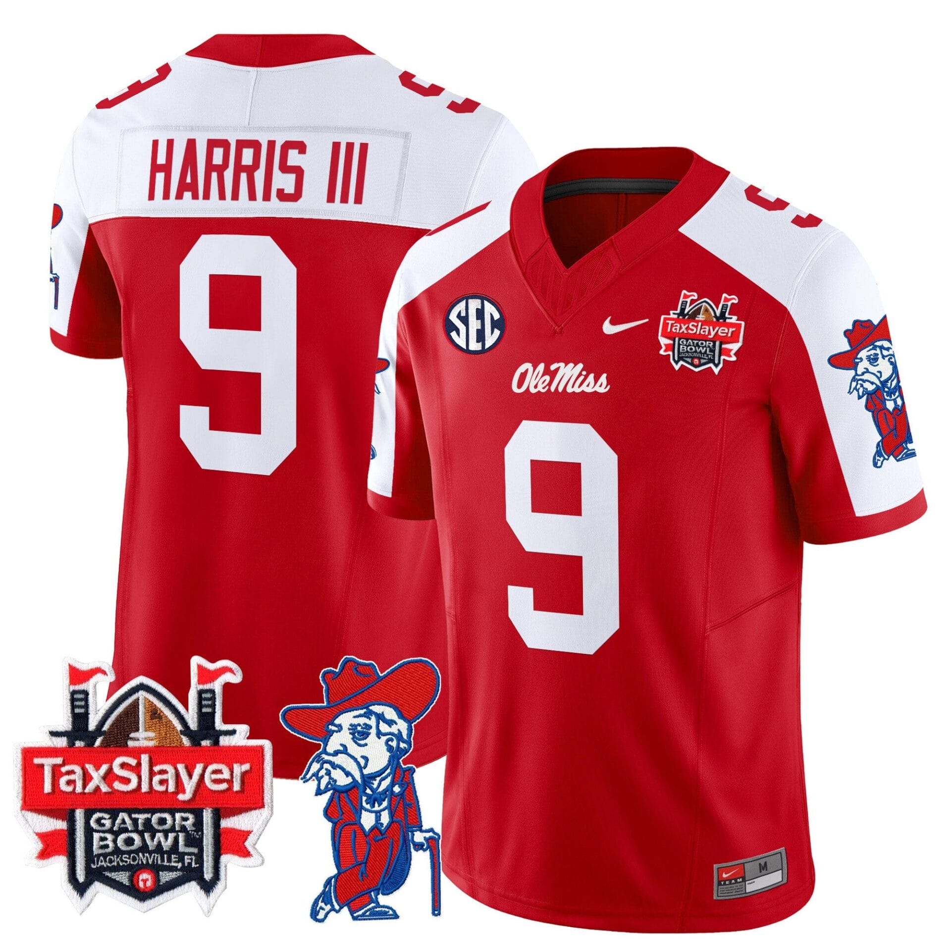 Ole Miss Rebels 2024 Gator Bowl Patch Vapor Limited Jersey - All Stitched - Image 11