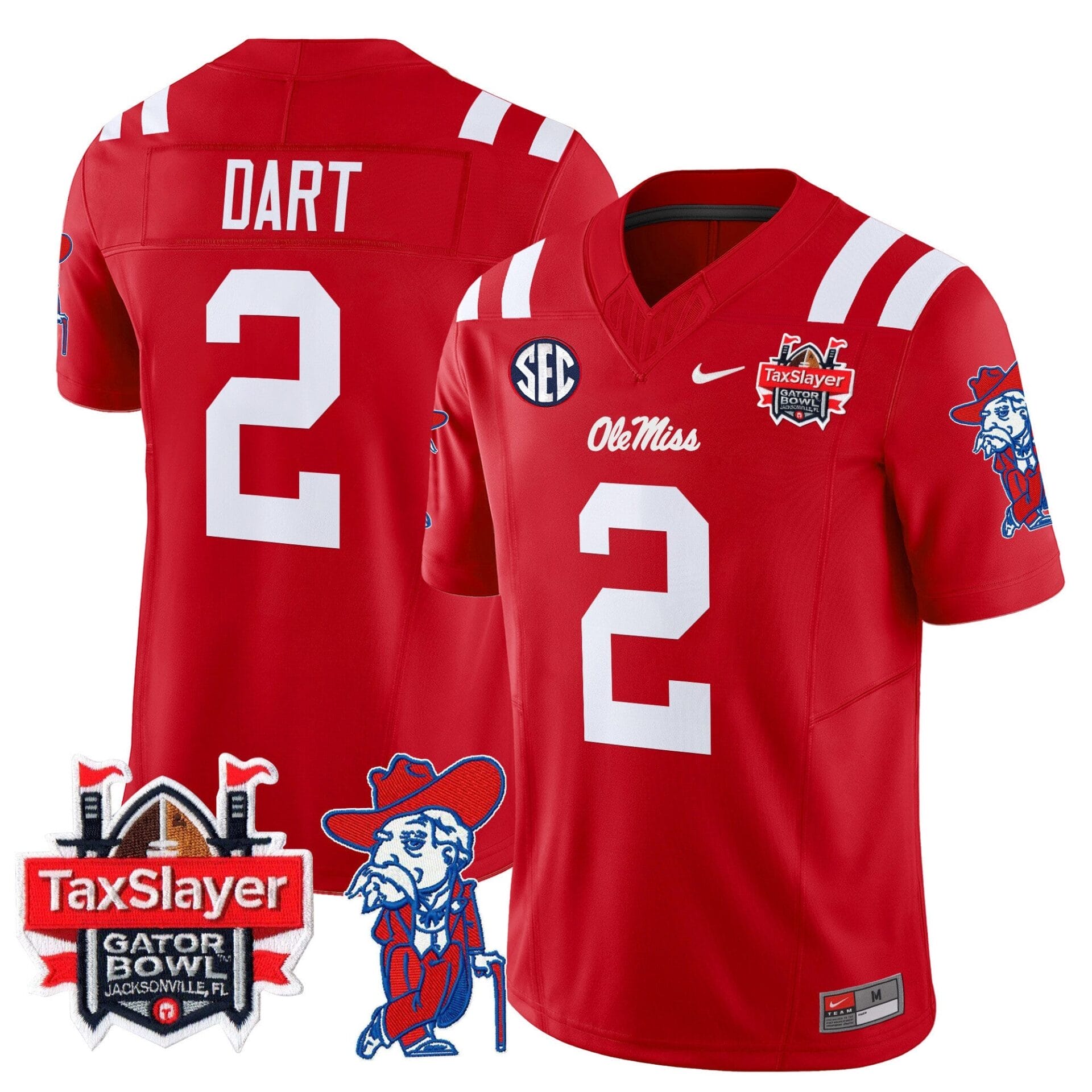 Ole Miss Rebels 2024 Gator Bowl Patch Vapor Limited Jersey - All Stitched - Image 41