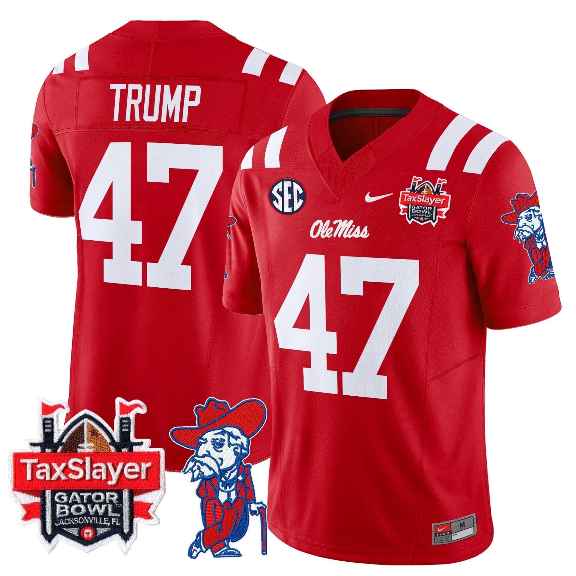 Ole Miss Rebels 2024 Gator Bowl Patch Vapor Limited Jersey - All Stitched - Image 47