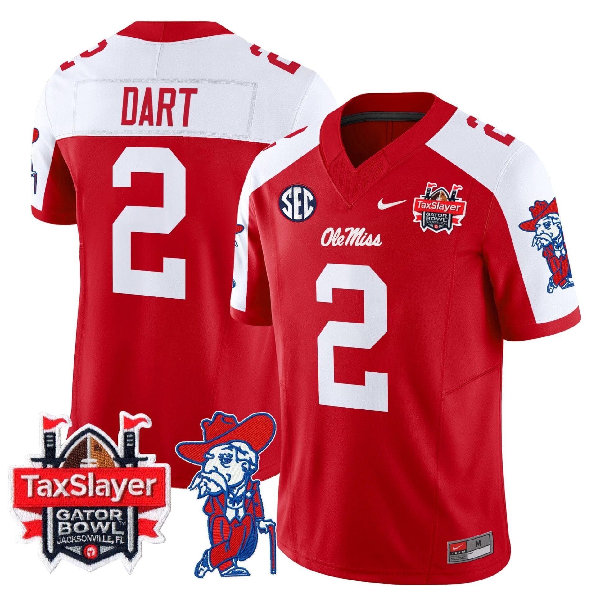 Ole Miss Rebels 2024 Gator Bowl Patch Vapor Limited Jersey - All Stitched - Image 9