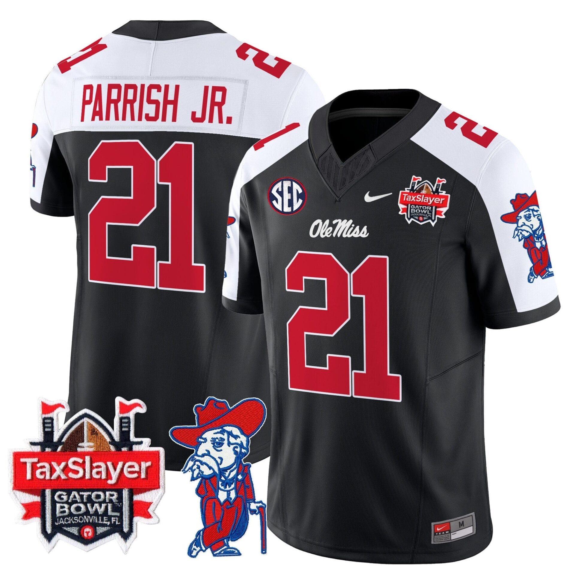 Ole Miss Rebels 2024 Gator Bowl Patch Vapor Limited Jersey - All Stitched - Image 18
