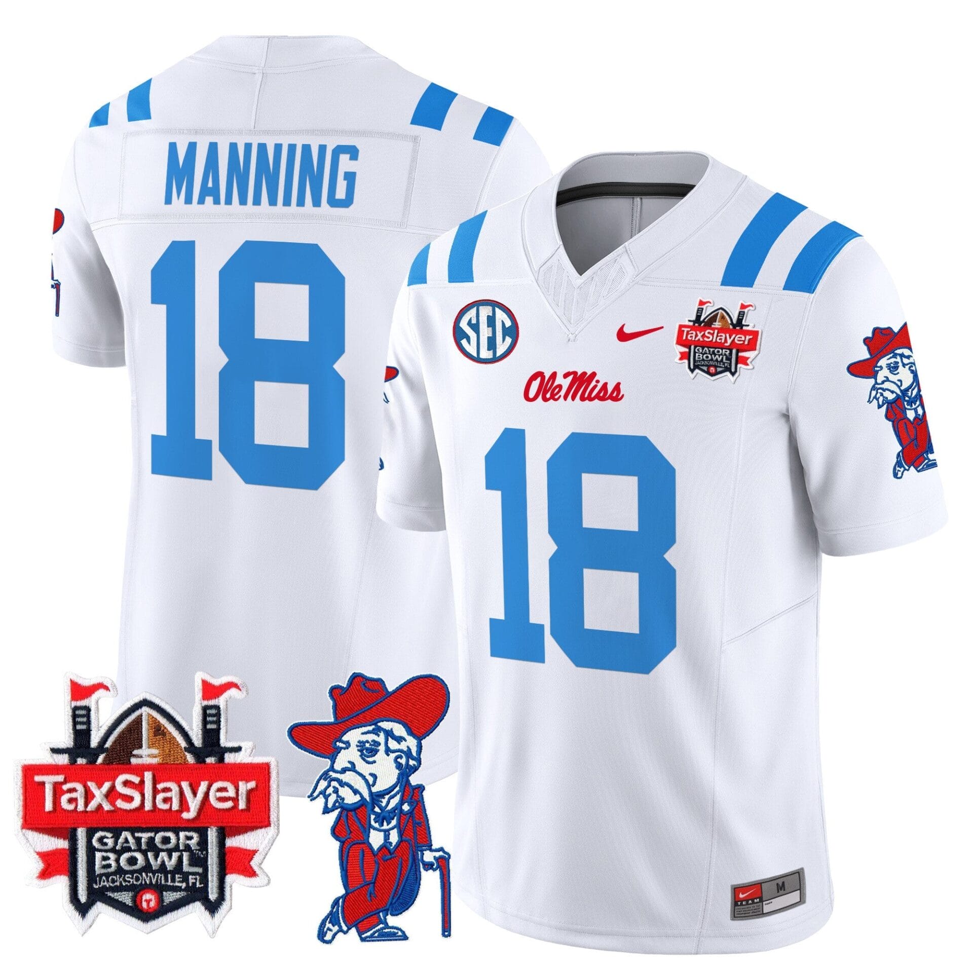 Ole Miss Rebels 2024 Gator Bowl Patch Vapor Limited Jersey - All Stitched - Image 6