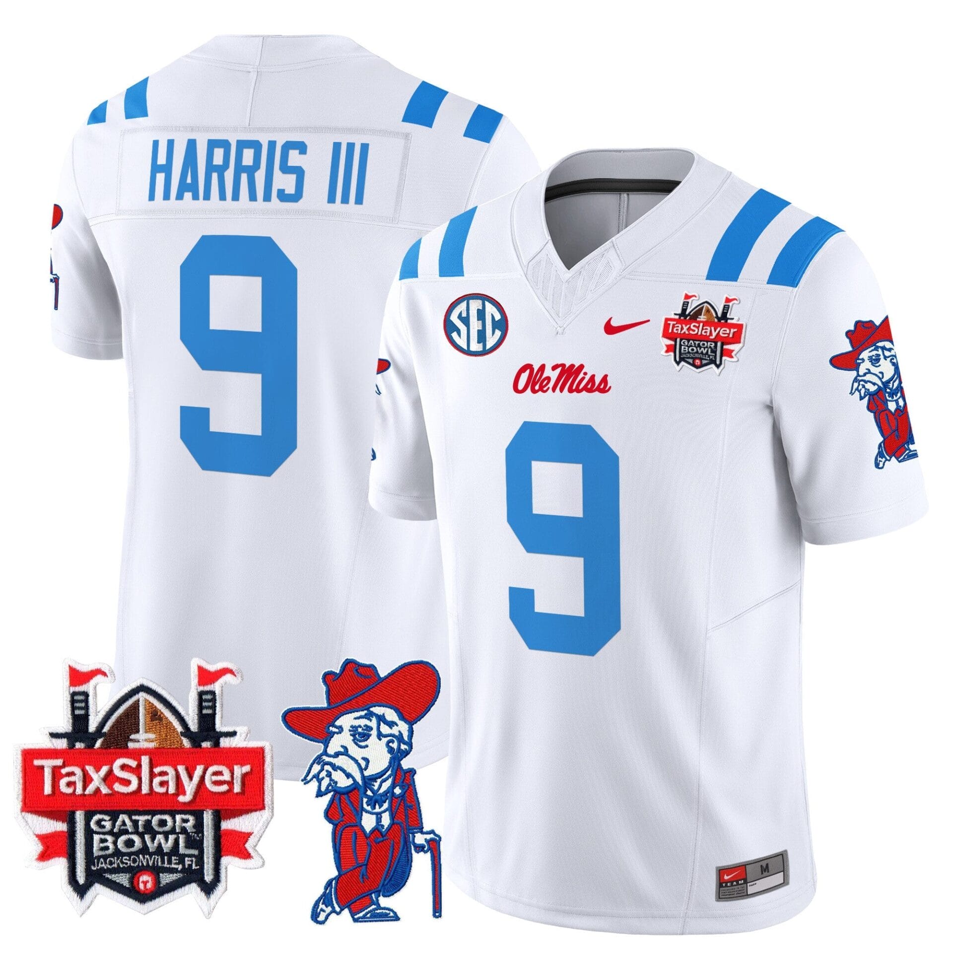 Ole Miss Rebels 2024 Gator Bowl Patch Vapor Limited Jersey - All Stitched - Image 3