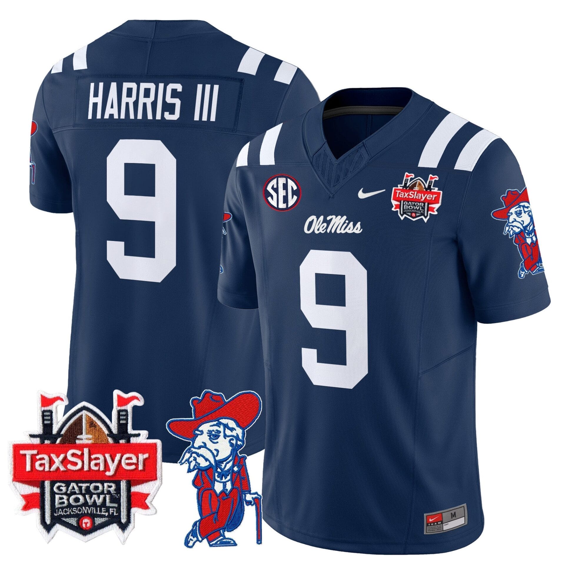 Ole Miss Rebels 2024 Gator Bowl Patch Vapor Limited Jersey - All Stitched - Image 27