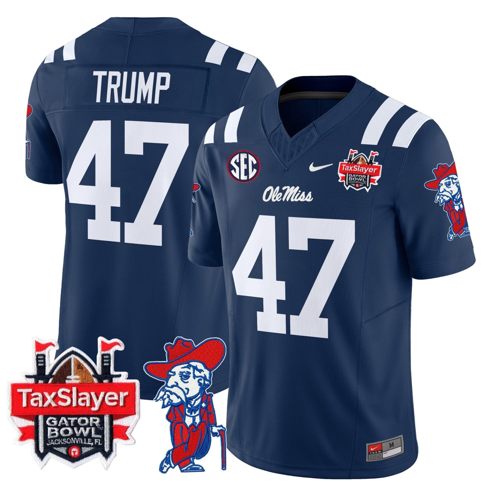 Ole Miss Rebels 2024 Gator Bowl Patch Vapor Limited Jersey - All Stitched - Image 31