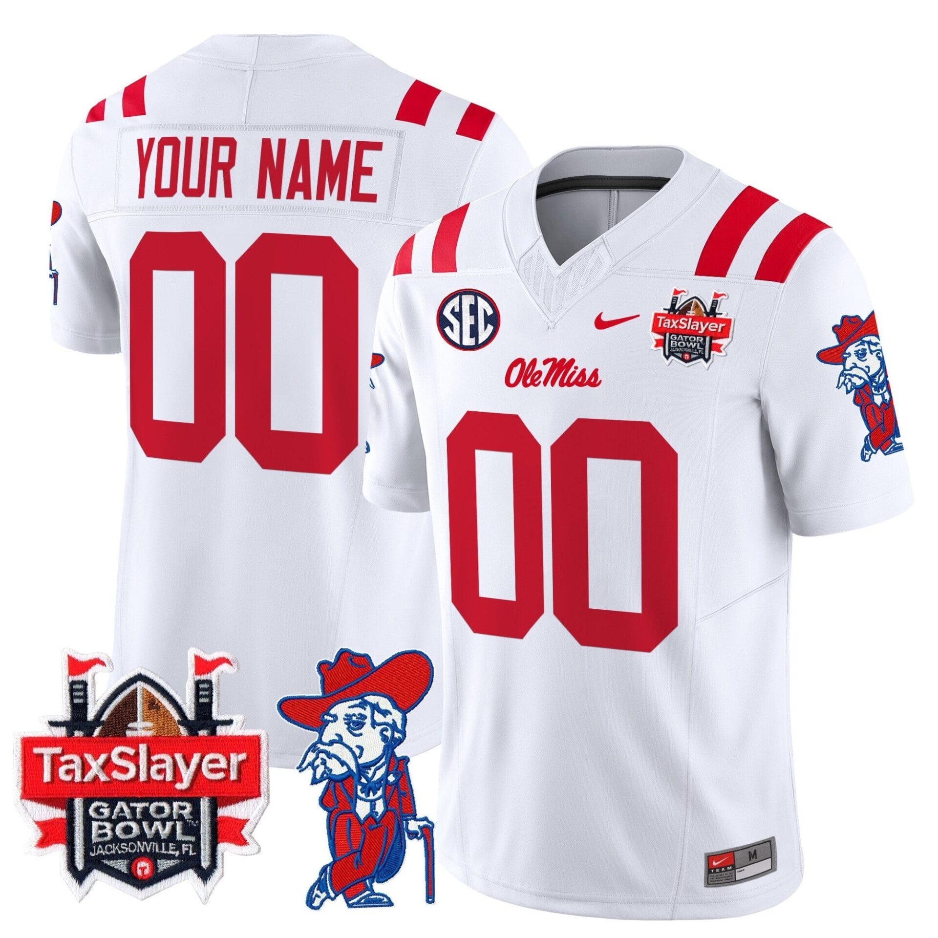 Ole Miss Rebels 2024 Gator Bowl Patch Vapor Limited Custom Jersey - All Stitched - Image 5