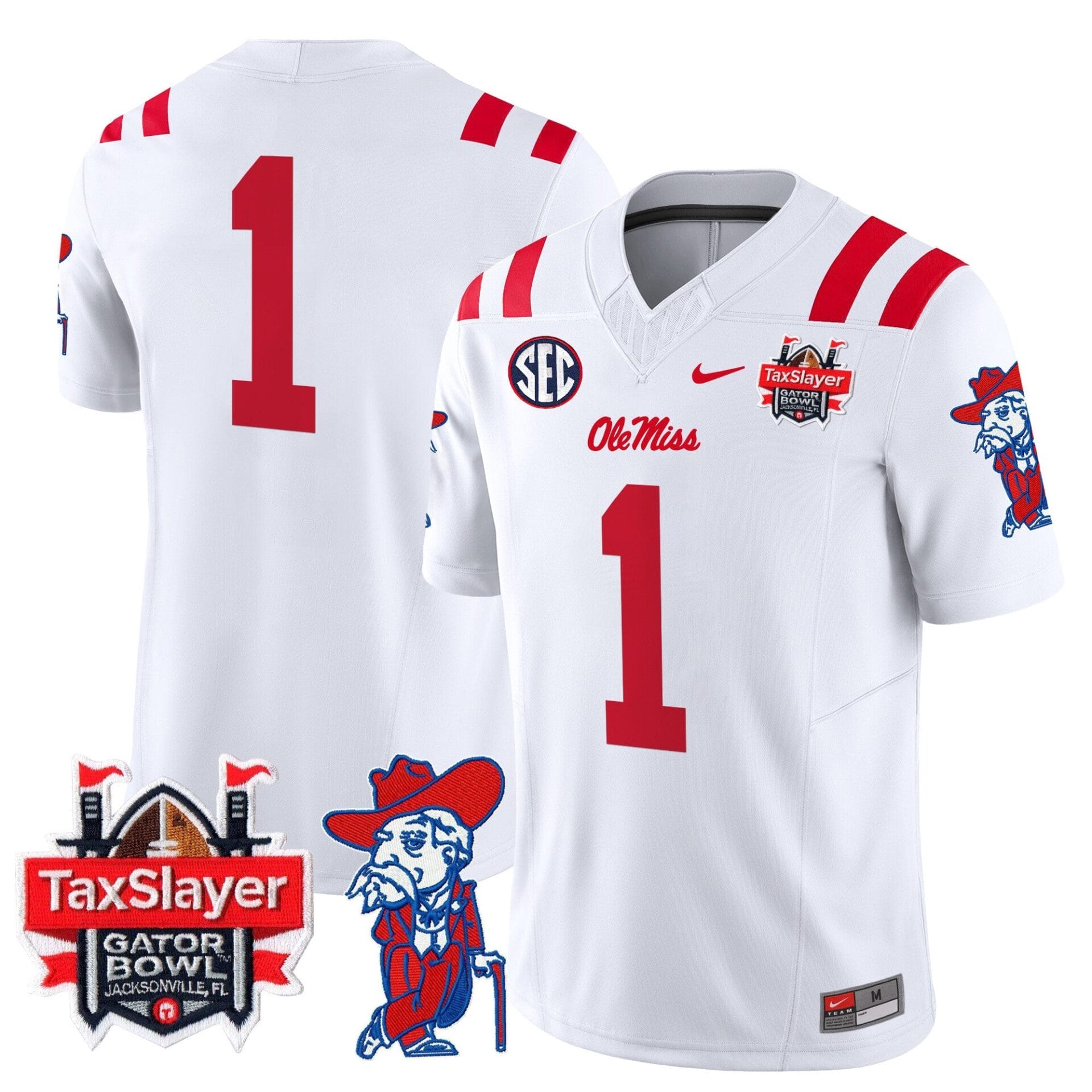 Ole Miss Rebels 2024 Gator Bowl Patch Vapor Limited Jersey - All Stitched - Image 40