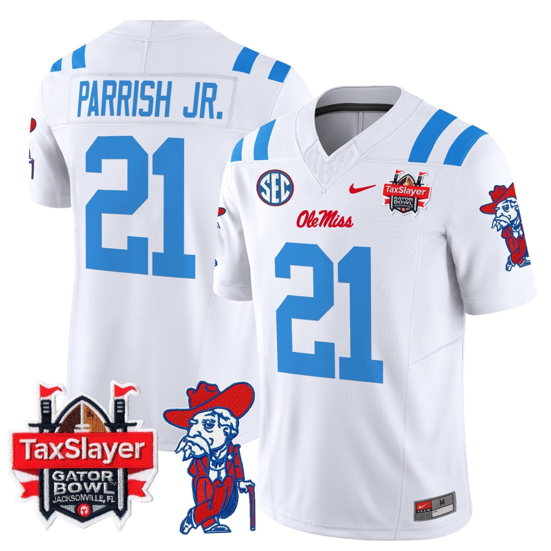 Ole Miss Rebels 2024 Gator Bowl Patch Vapor Limited Jersey - All Stitched - Image 2