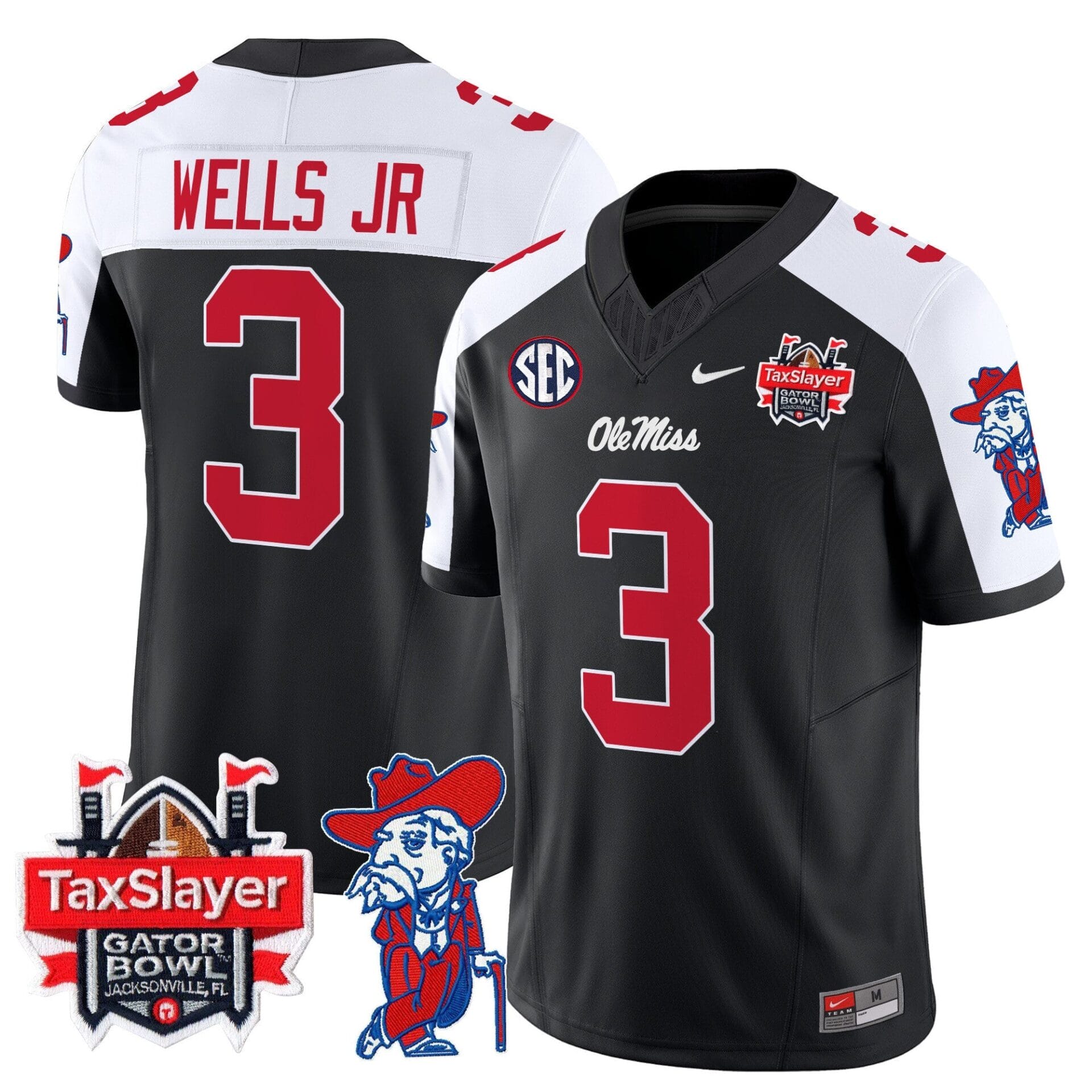 Ole Miss Rebels 2024 Gator Bowl Patch Vapor Limited Jersey - All Stitched - Image 21