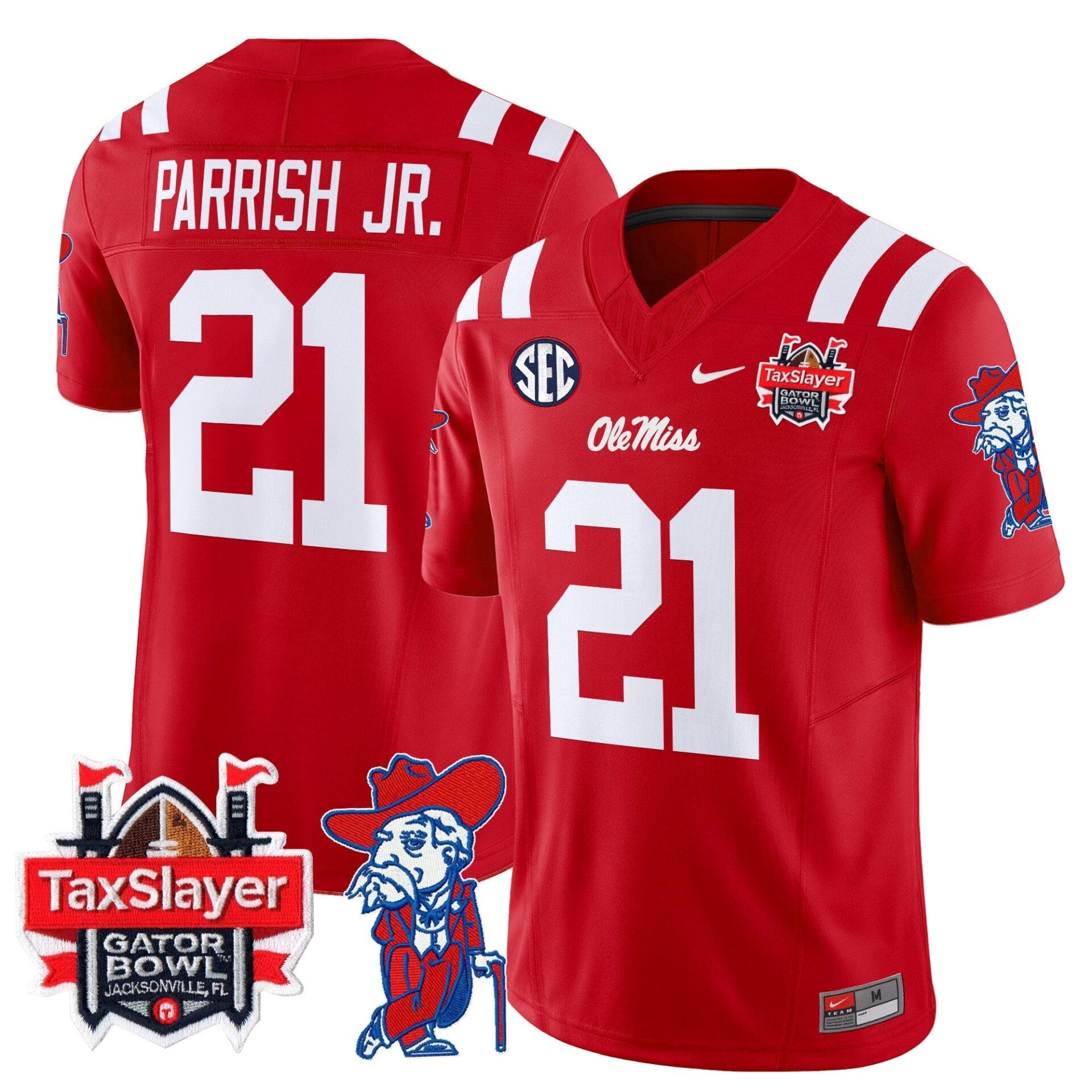 Ole Miss Rebels 2024 Gator Bowl Patch Vapor Limited Jersey - All Stitched - Image 42