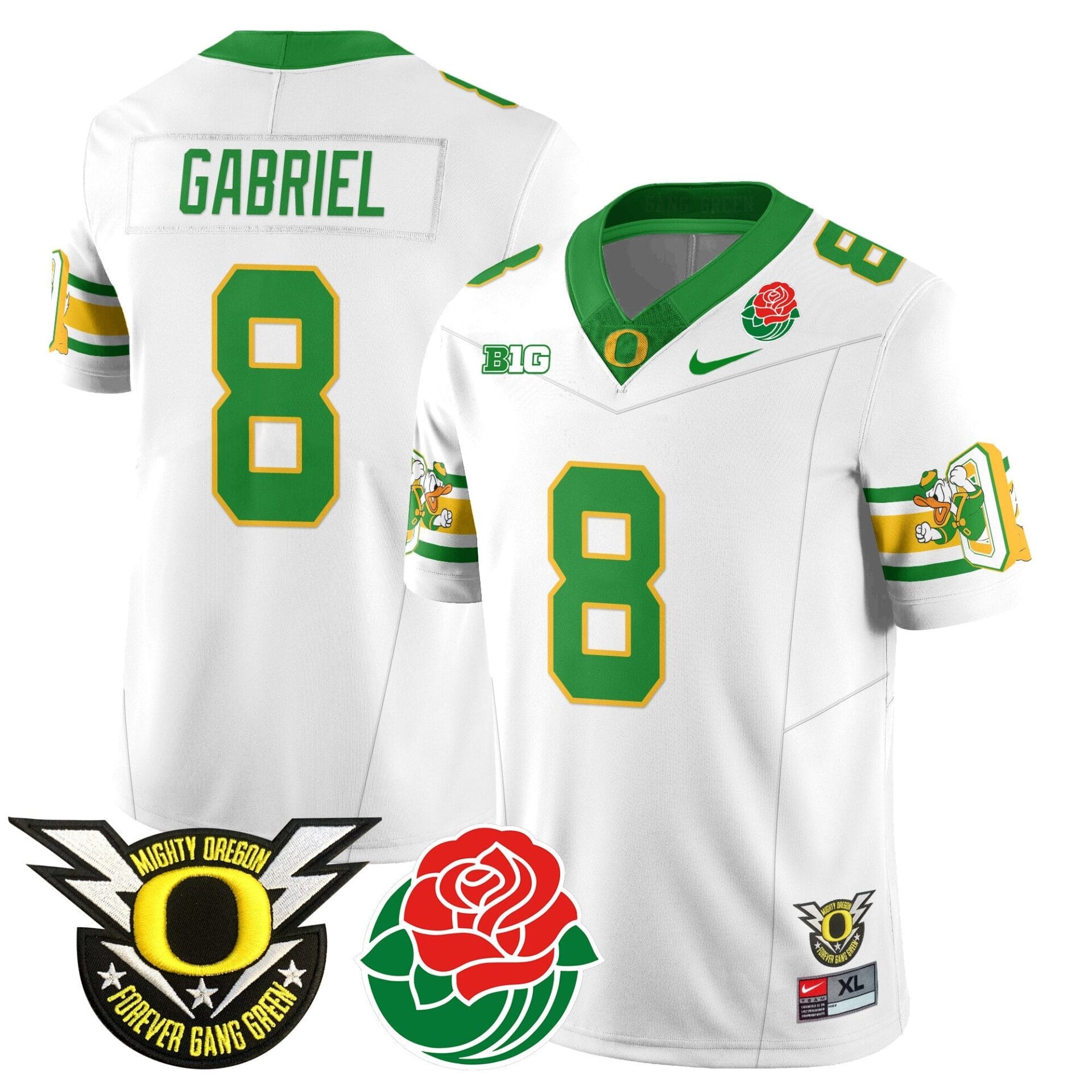 Oregon Ducks 2024 Rose Bowl Jersey - All Stitched - Image 18