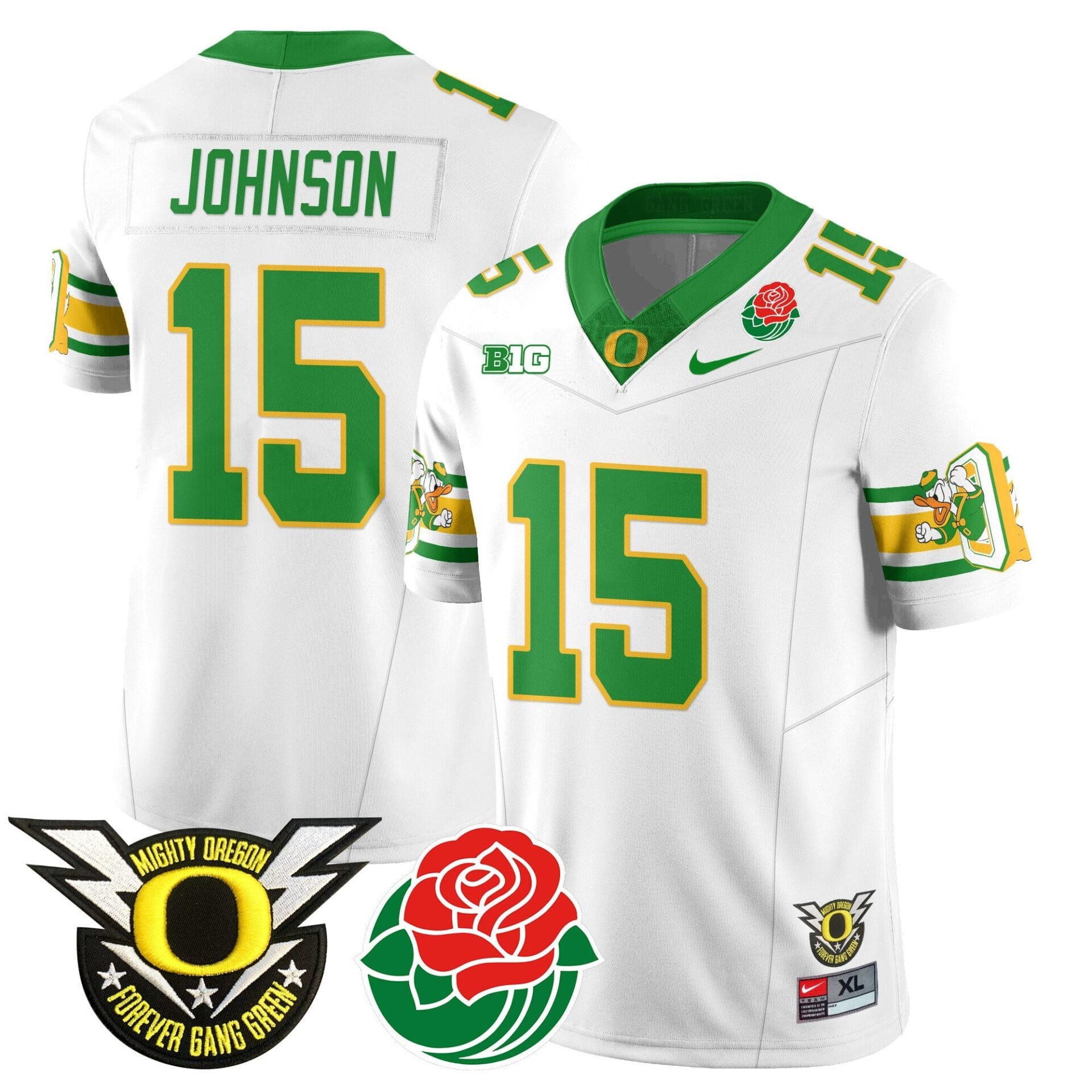 Oregon Ducks 2024 Rose Bowl Jersey - All Stitched - Image 20