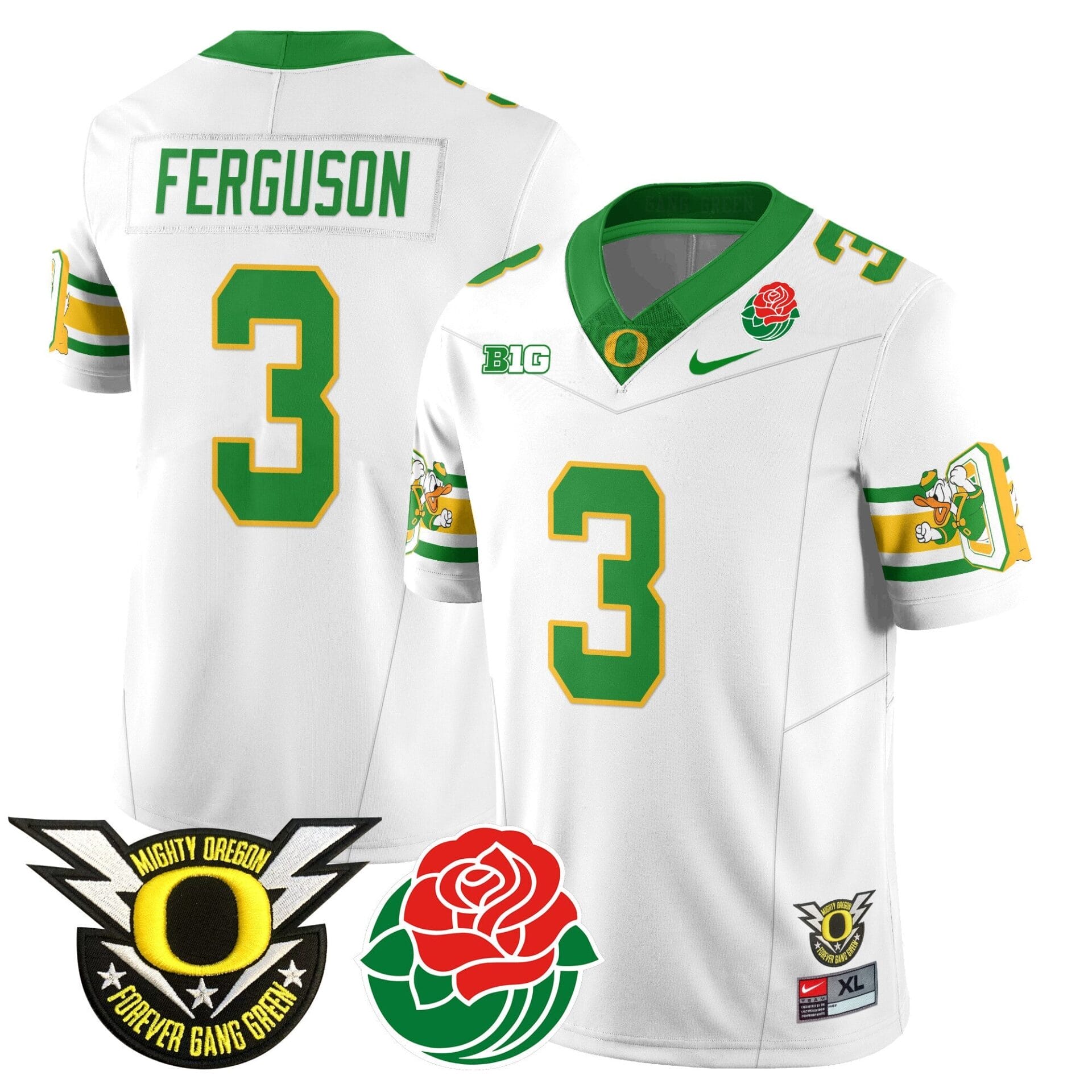 Oregon Ducks 2024 Rose Bowl Jersey - All Stitched - Image 21