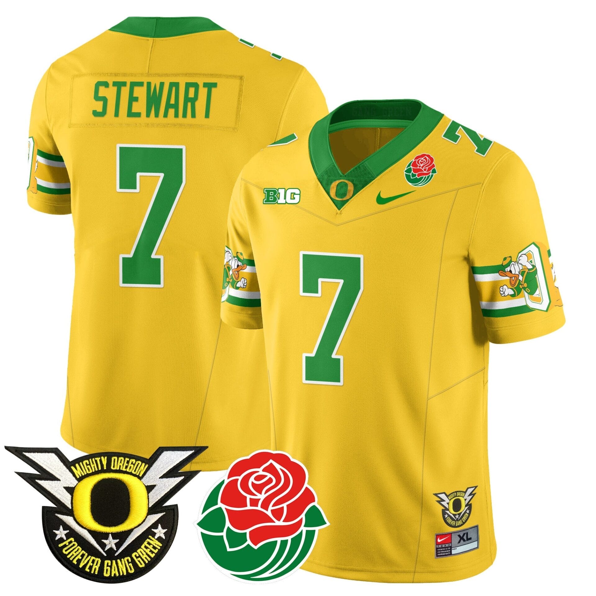 Oregon Ducks 2024 Rose Bowl Jersey - All Stitched - Image 27