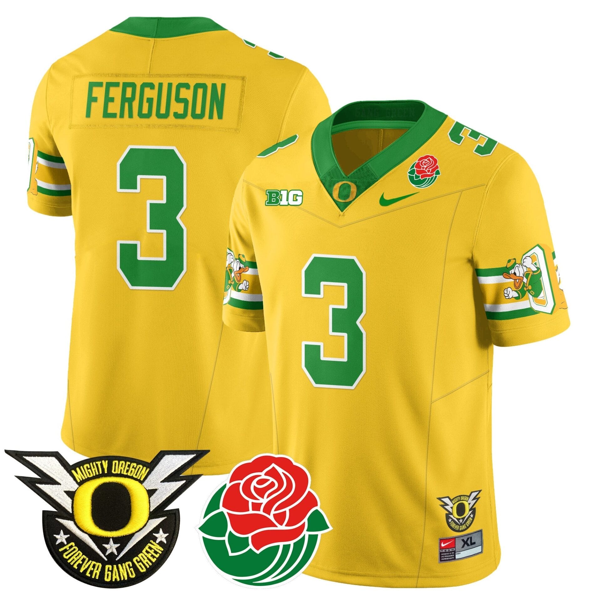 Oregon Ducks 2024 Rose Bowl Jersey - All Stitched - Image 29