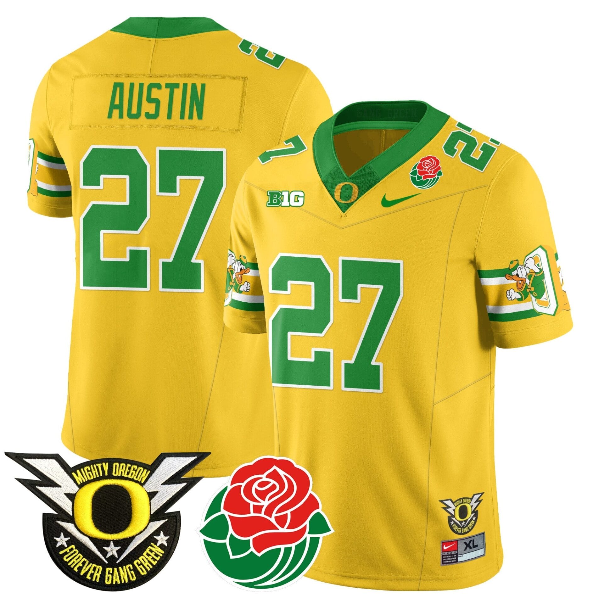 Oregon Ducks 2024 Rose Bowl Jersey - All Stitched - Image 30