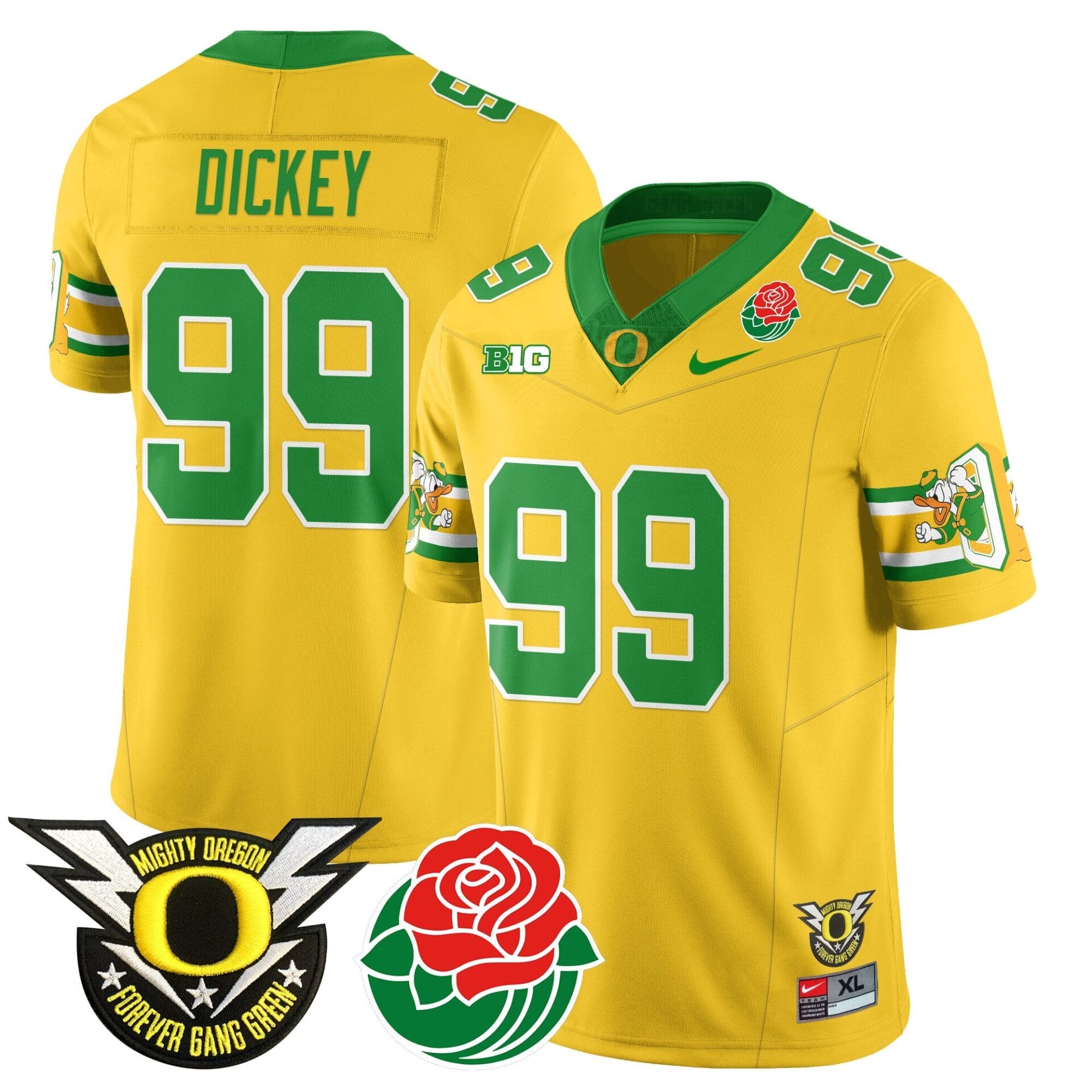 Oregon Ducks 2024 Rose Bowl Jersey - All Stitched - Image 31