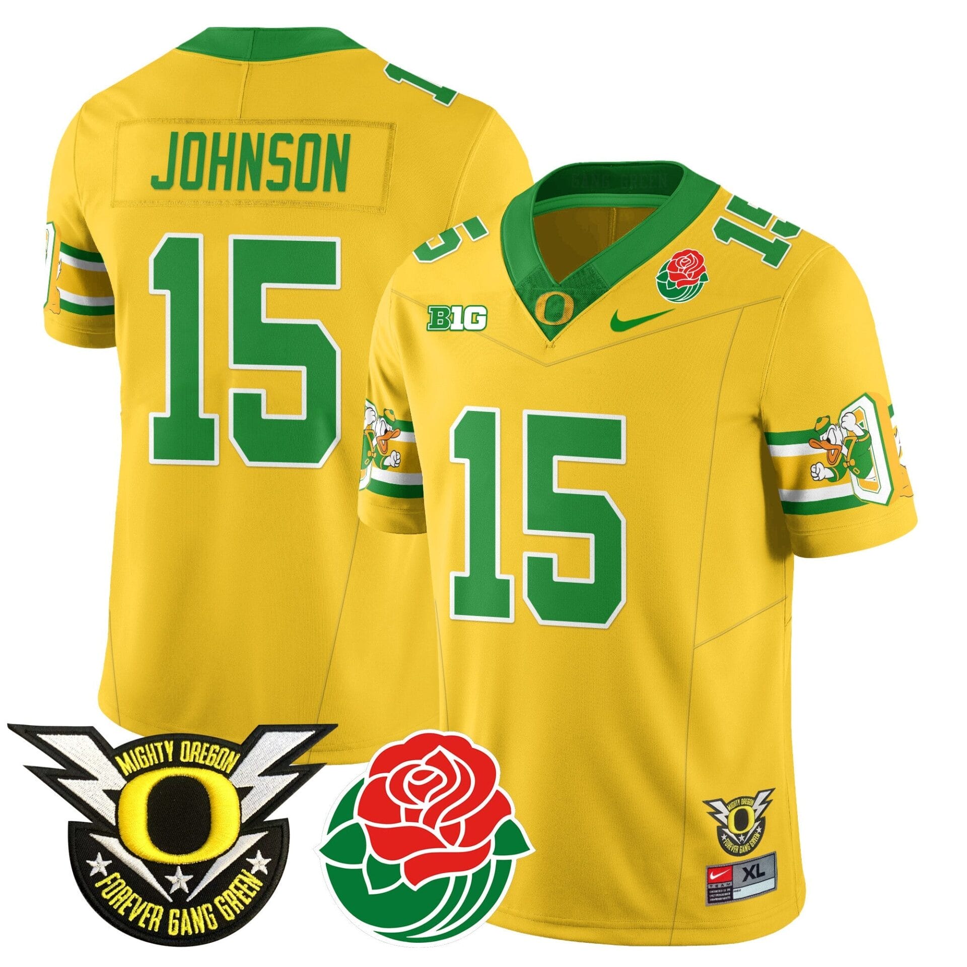 Oregon Ducks 2024 Rose Bowl Jersey - All Stitched - Image 28