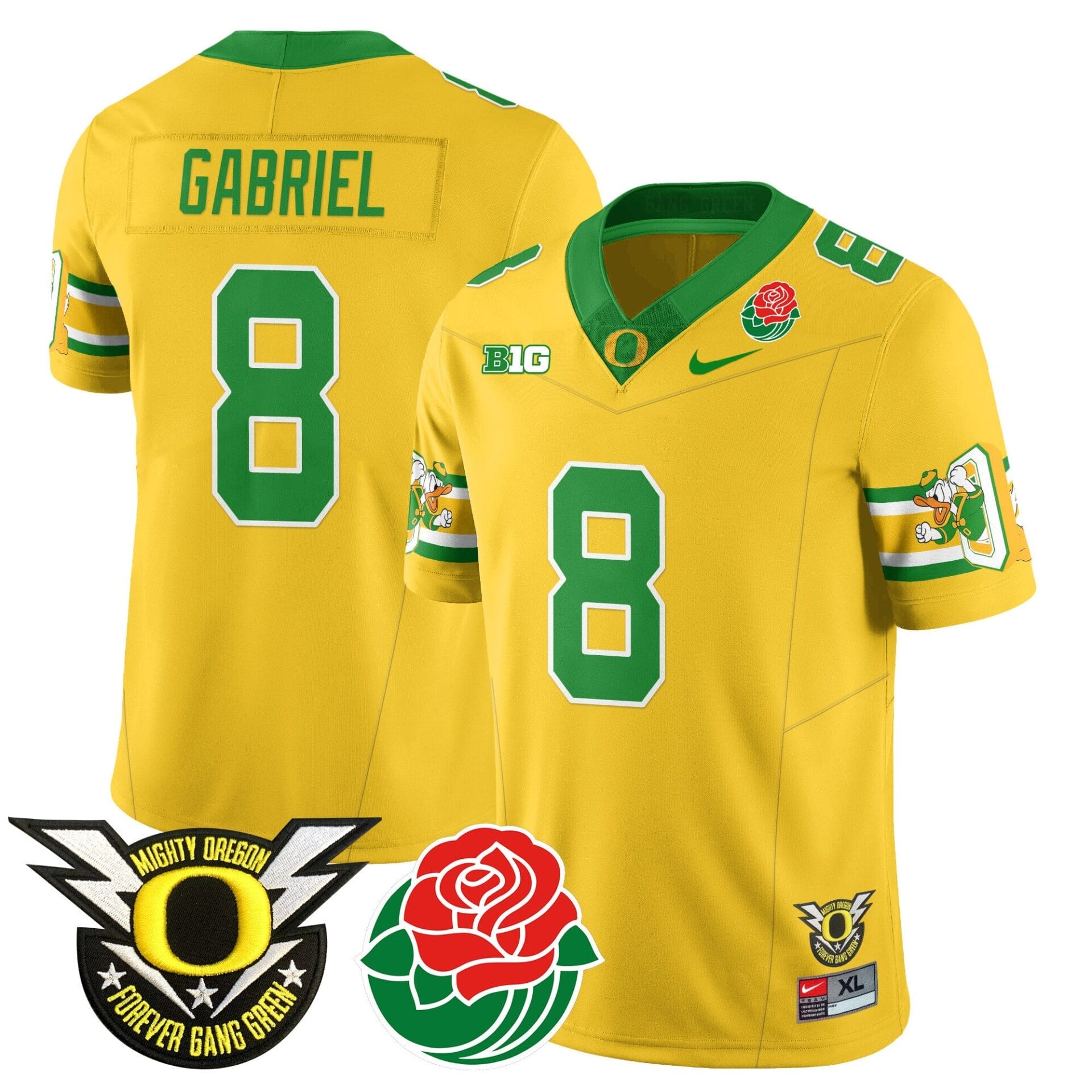 Oregon Ducks 2024 Rose Bowl Jersey - All Stitched - Image 26