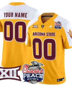 Alternative view of Arizona State Sun Devils 2025 Peach Bowl Vapor Limited Custom Jersey V2 - All Stitched