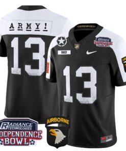 Army Black Knights Independence Bowl Patch 2024 Vapor Limited Jersey - All Stitched