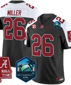 Alternative view of Alabama Crimson Tide 2025 ReliaQuest Bowl Patch Vapor Limited Jersey - All Stitched