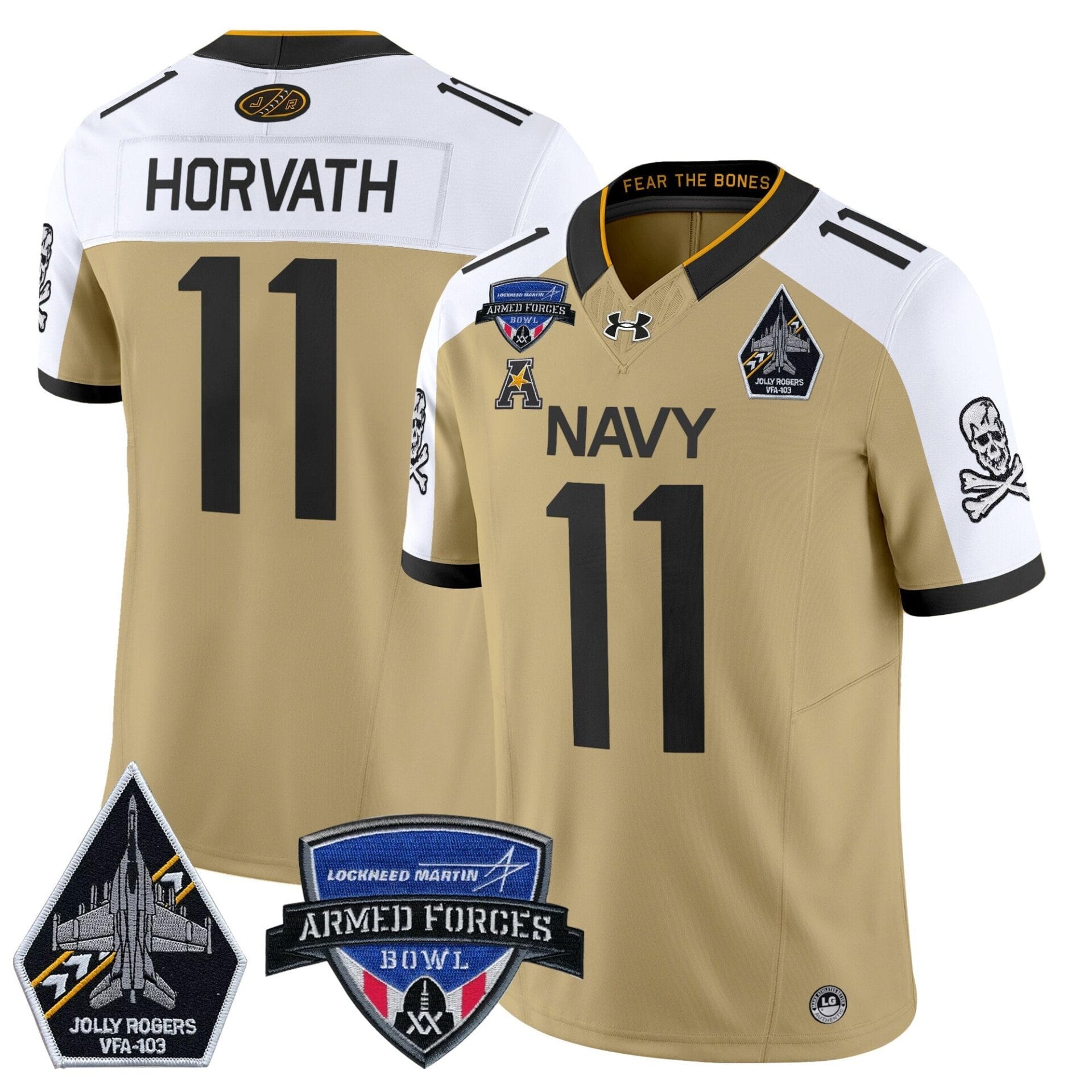 Navy Midshipmen 2025 Armed Forces Bowl Patch Vapor Limited Jersey - All Stitched - Image 11